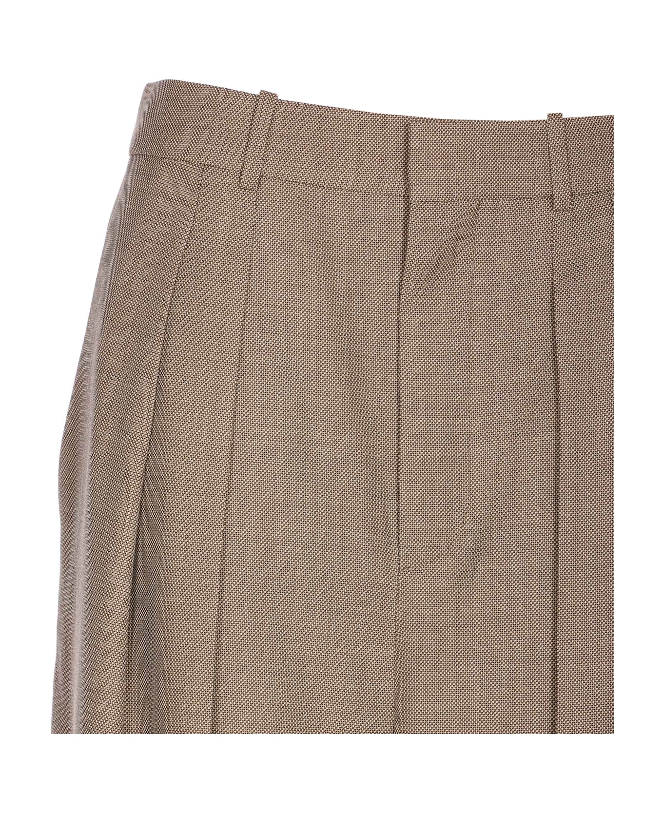 Wide-leg In Wool Caviar Pants - Thumbnail 1