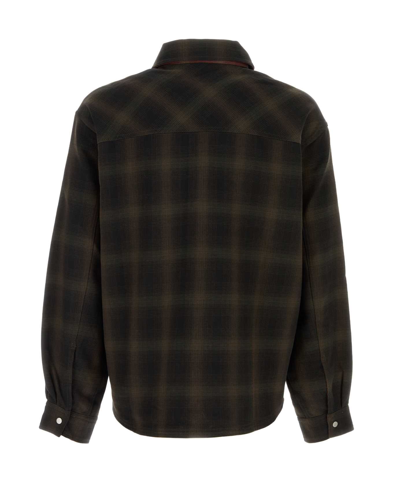 REPRESENT Embroidered Cotton Reversbile Shirt - NERO