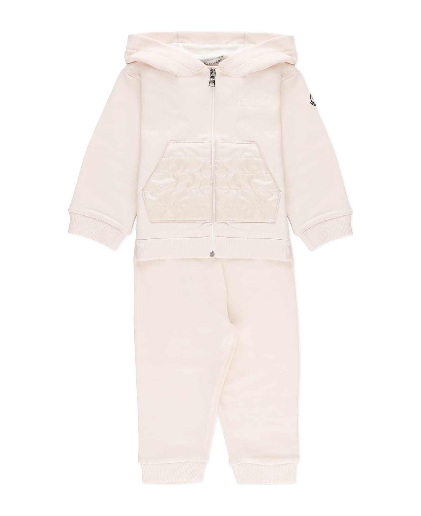Moncler Two Piece Jumpsuit With Logo - Pink