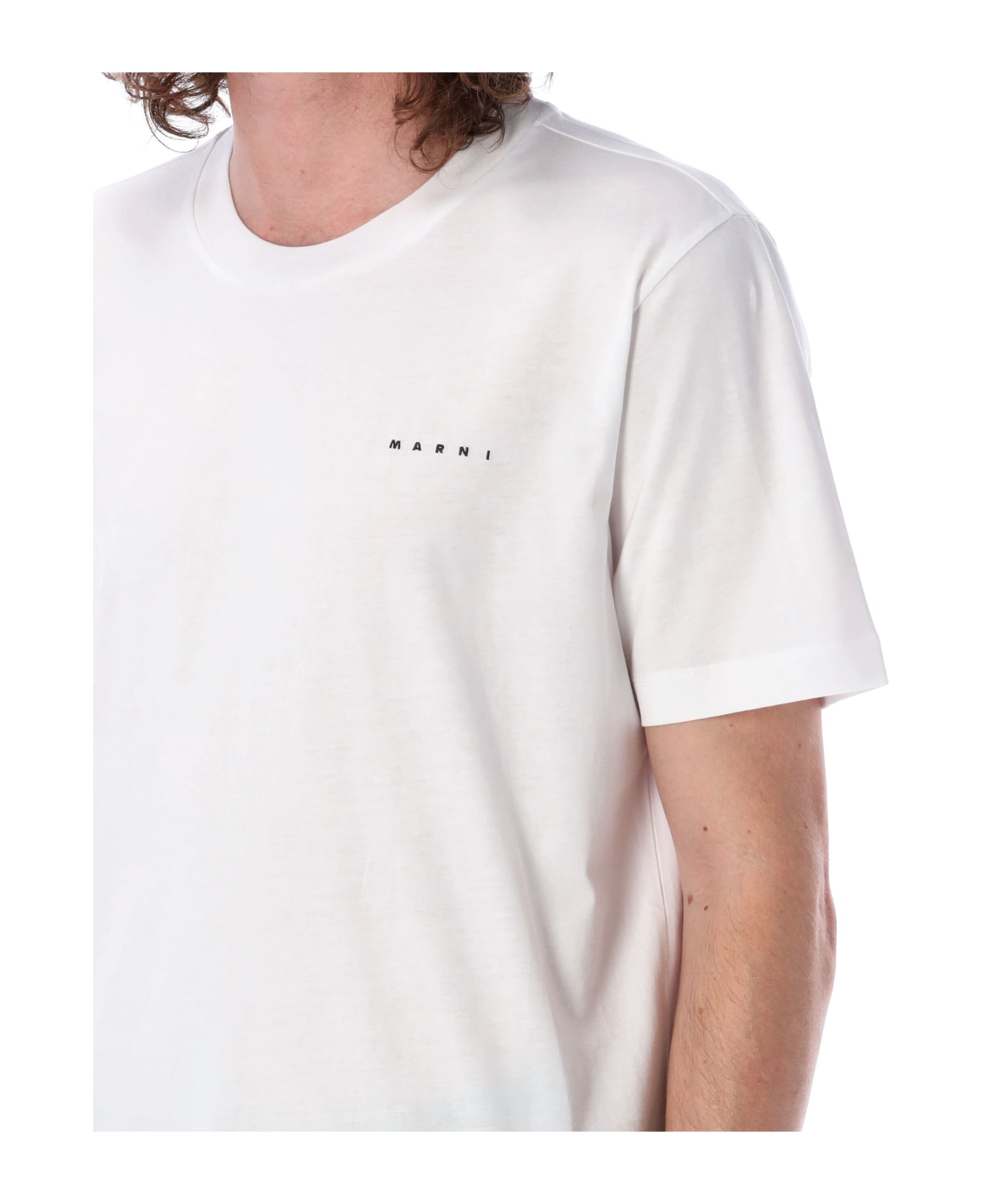 Marni Mini Logo T-shirt - LILY WHITE