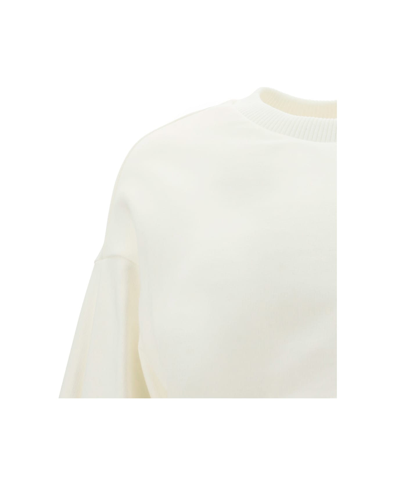 Alexander McQueen Cropped Corset Sweatshirt - Ivory