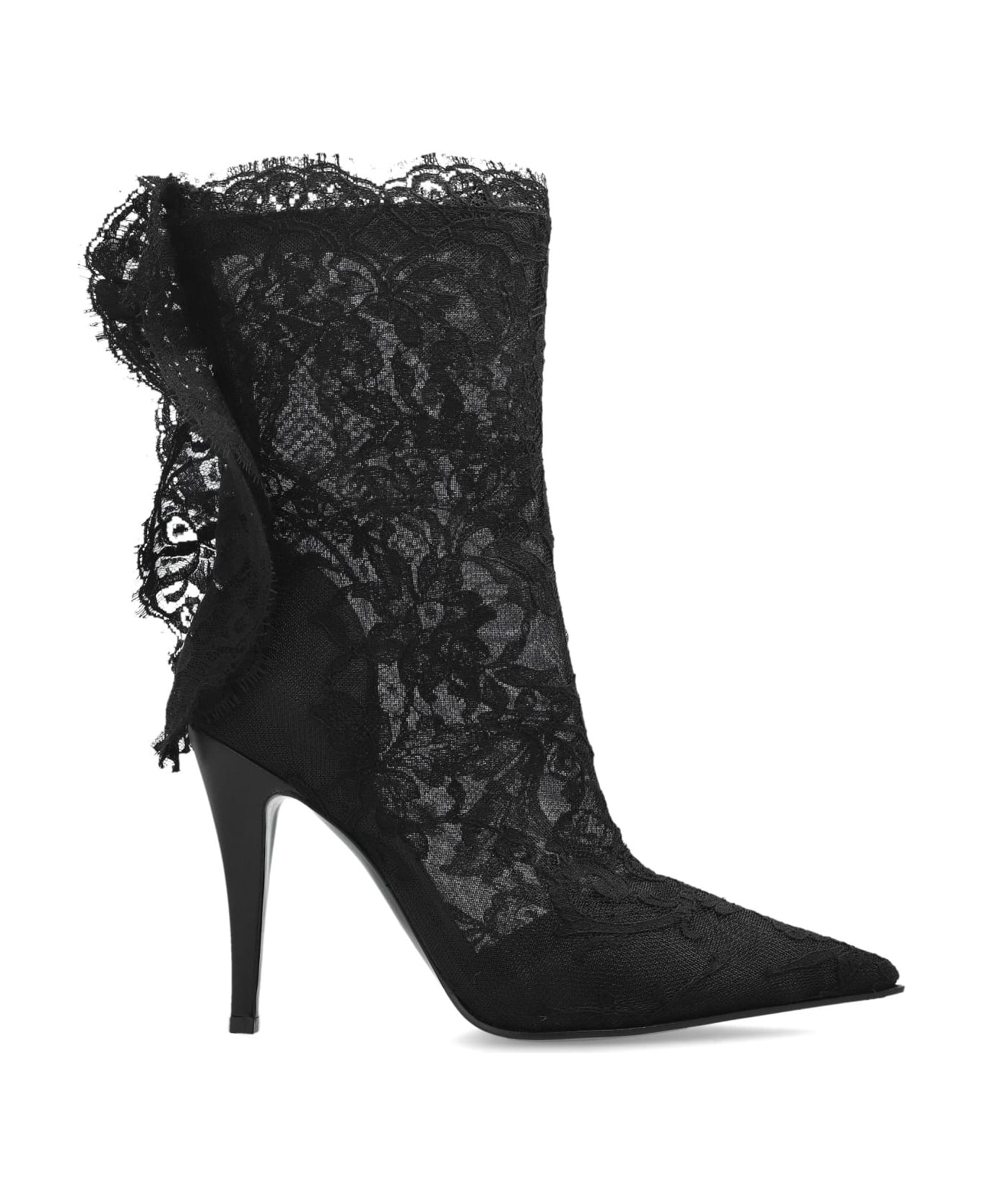 Alexander McQueen Lace Ankle Boots 
heron
 - BLACK