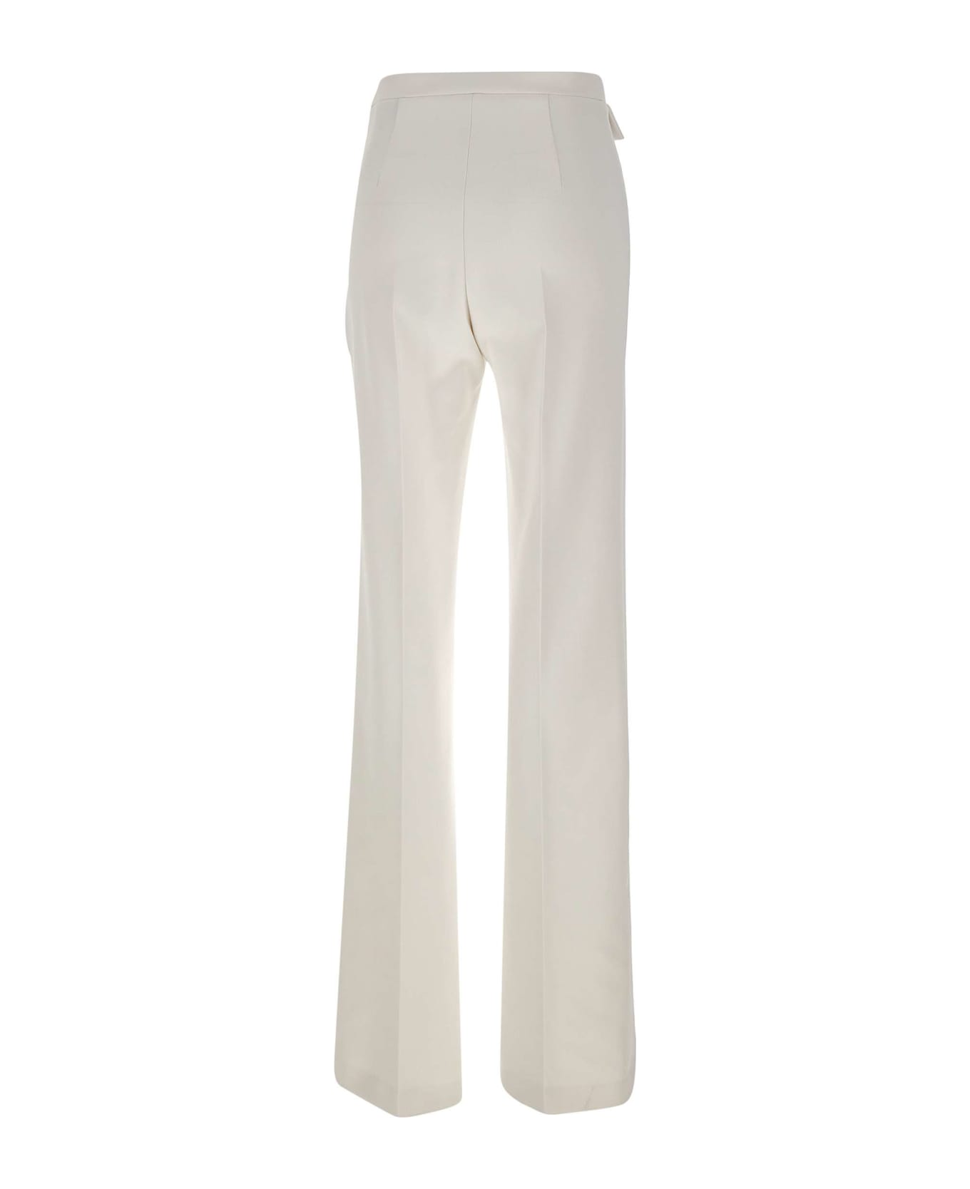 Elisabetta Franchi 'daily' Double Stretch Crêpe Trousers - WHITE ボトムス