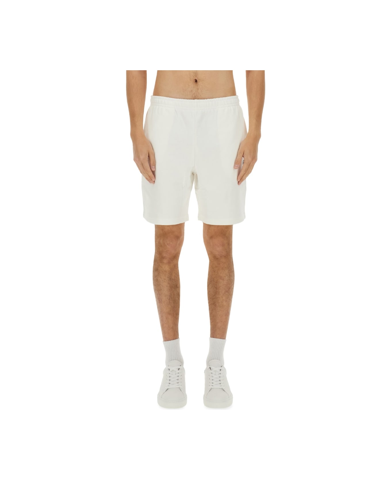 Lacoste Cotton Fleece Shorts - WHITE