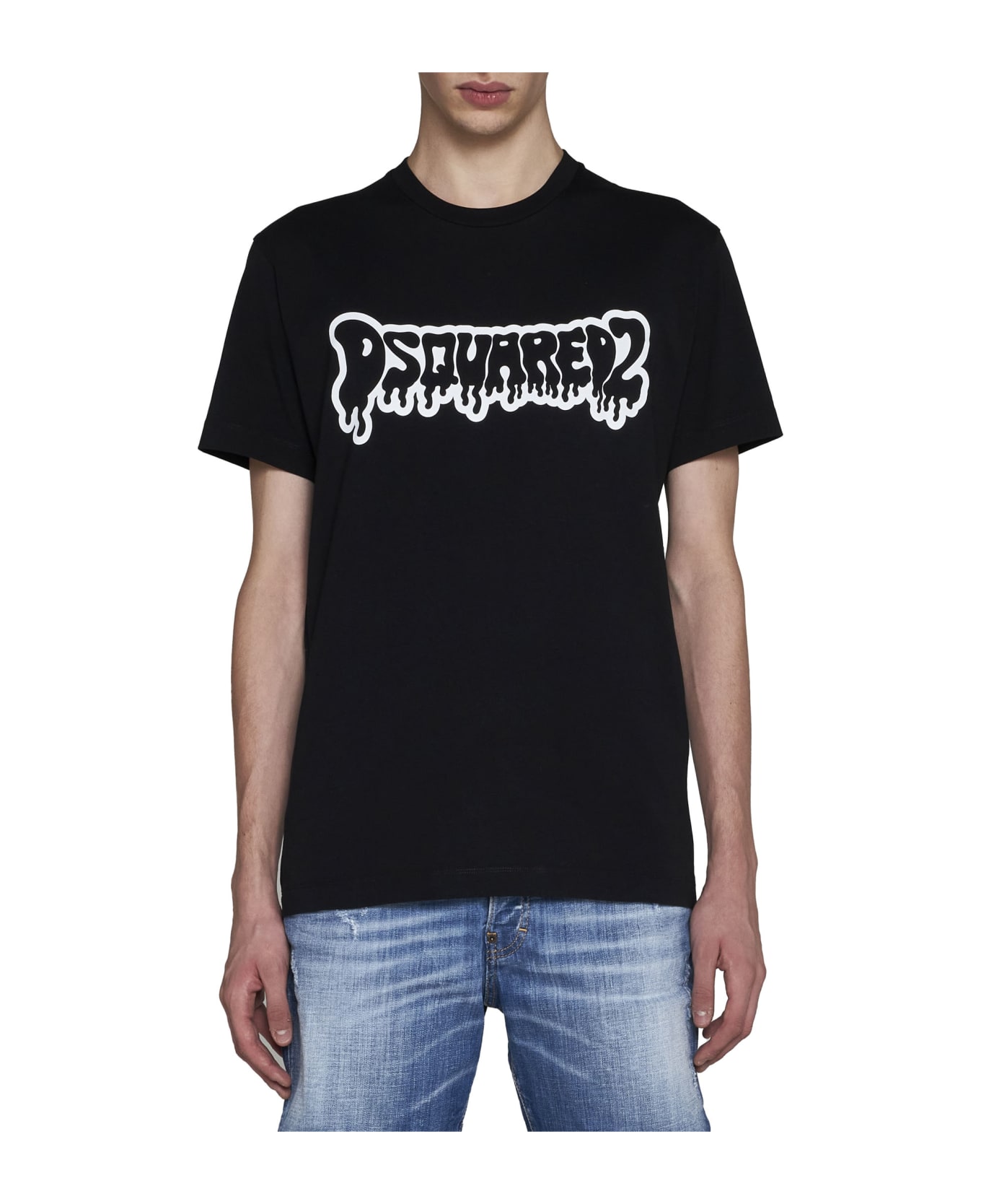 Dsquared2 Crewneck T-shirt With Logo Print - 900 シャツ