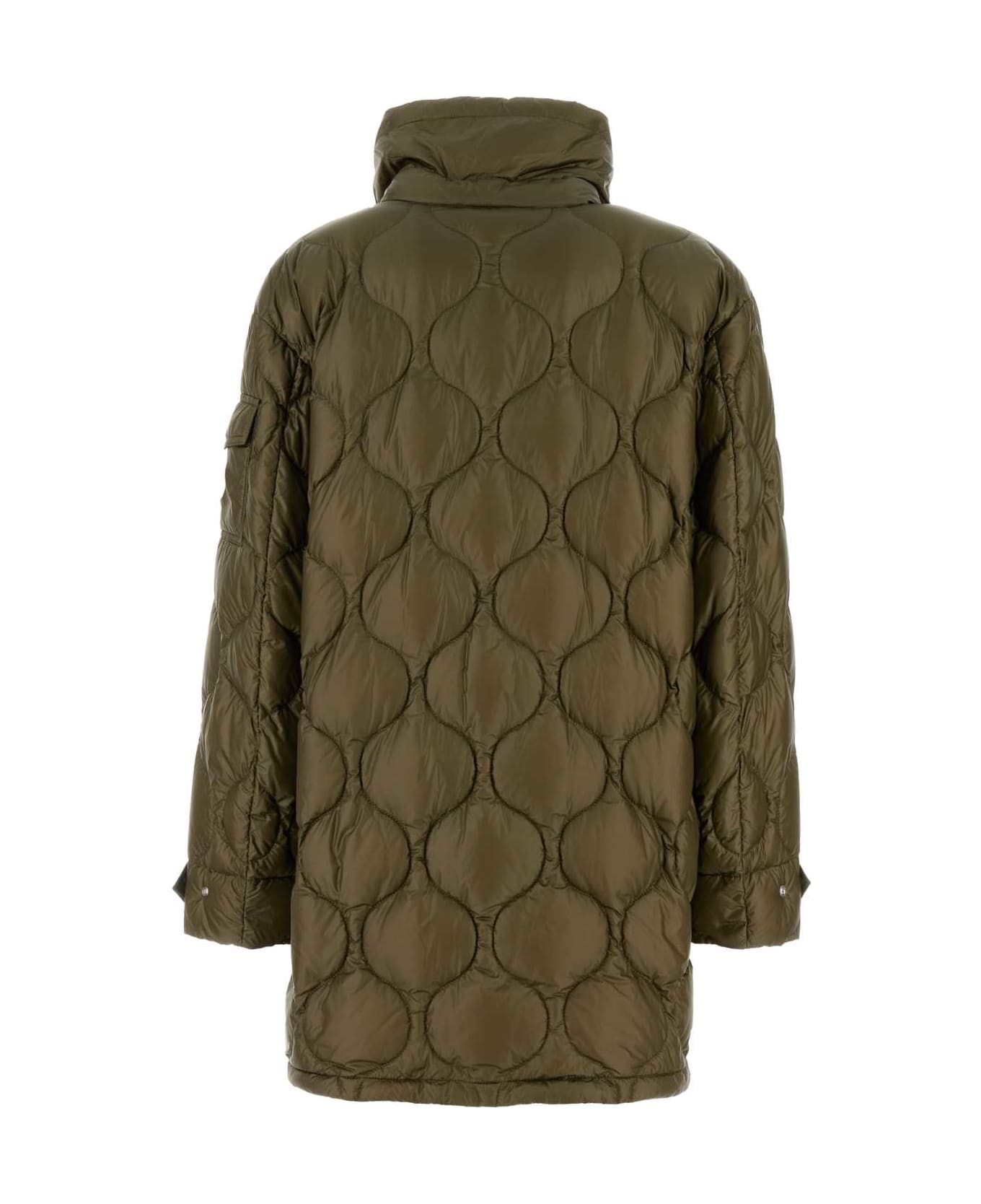 Moncler Olive Green Nylon Lombi Down Jacket - 90A