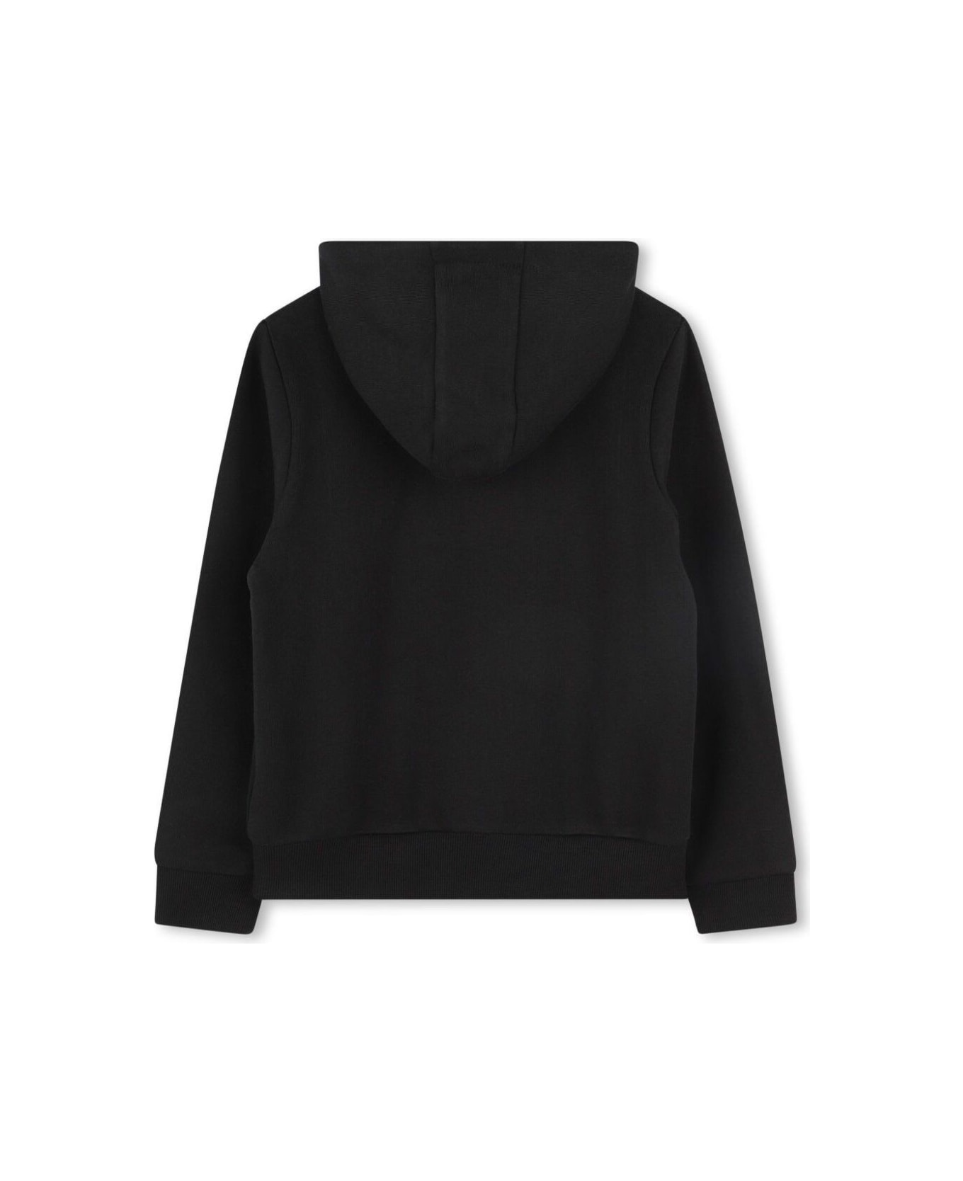 Kenzo Kids Blue Hoodie With Fixed Hood And Maxi Logo Print On The Front In Cotton Boy - Blu