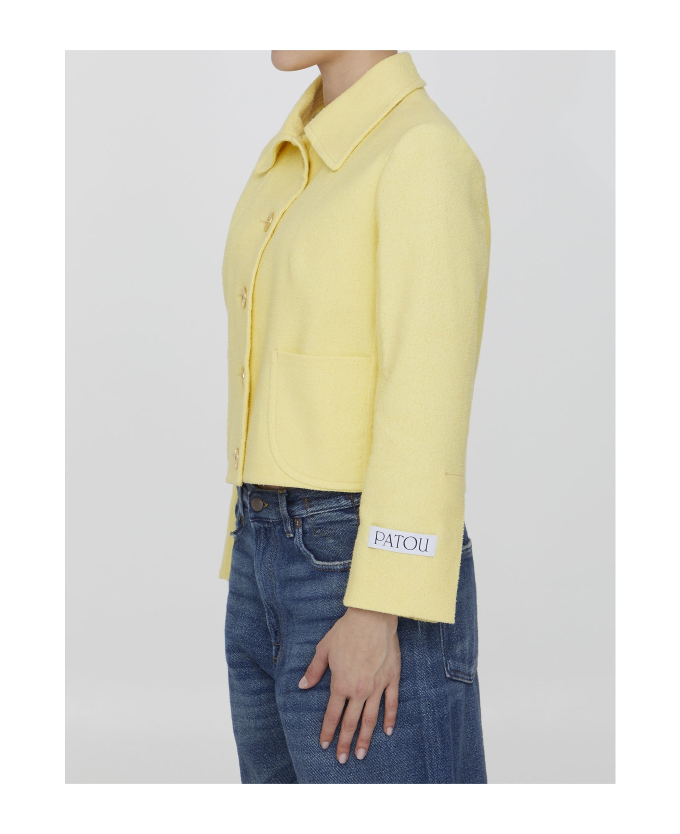 Patou Yellow Tweed Short Jacket - Yellow