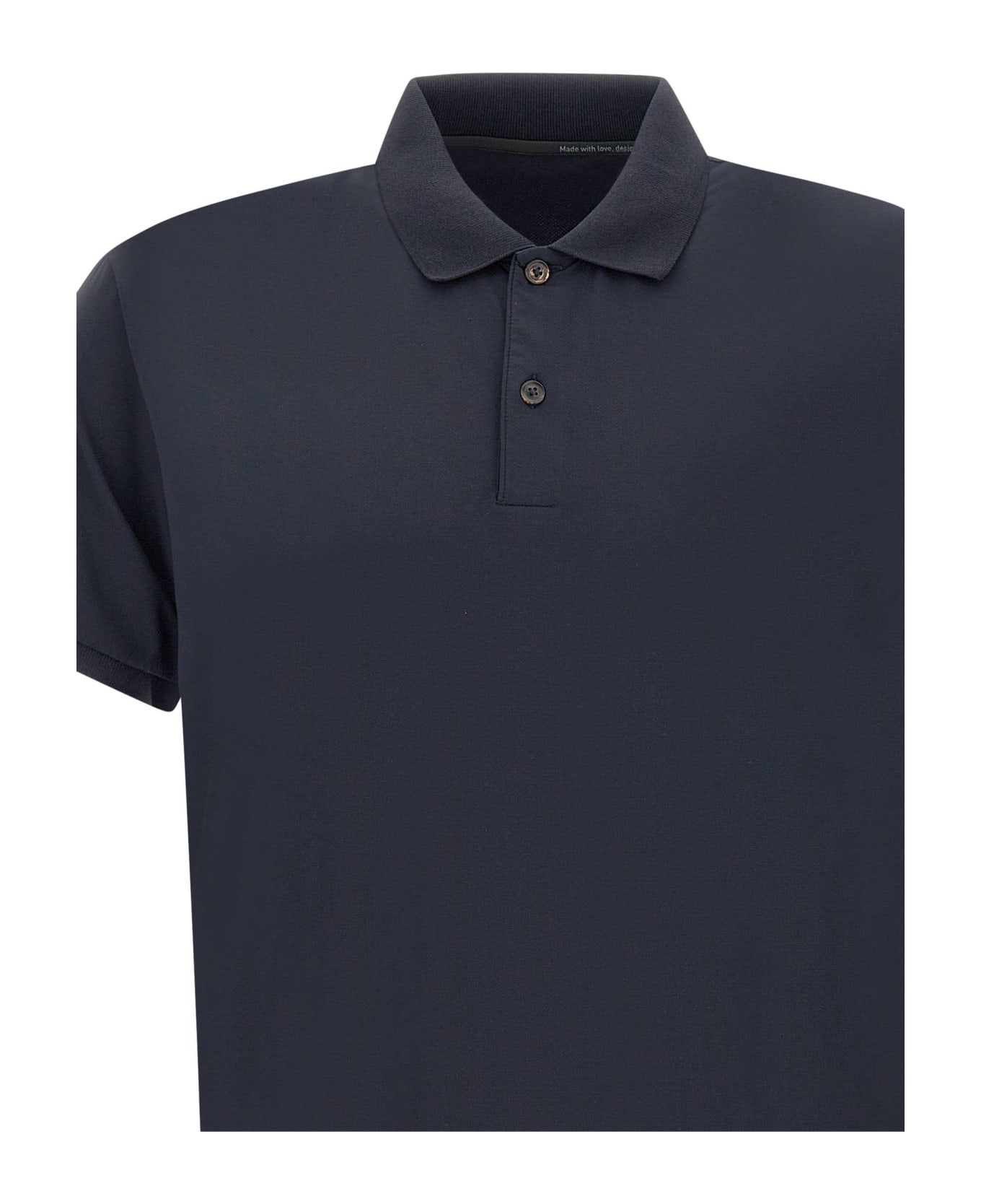 RRD - Roberto Ricci Design 'gdy' Cotton Oxford Polo Shirt Polo Shirt - BLUE BLACK