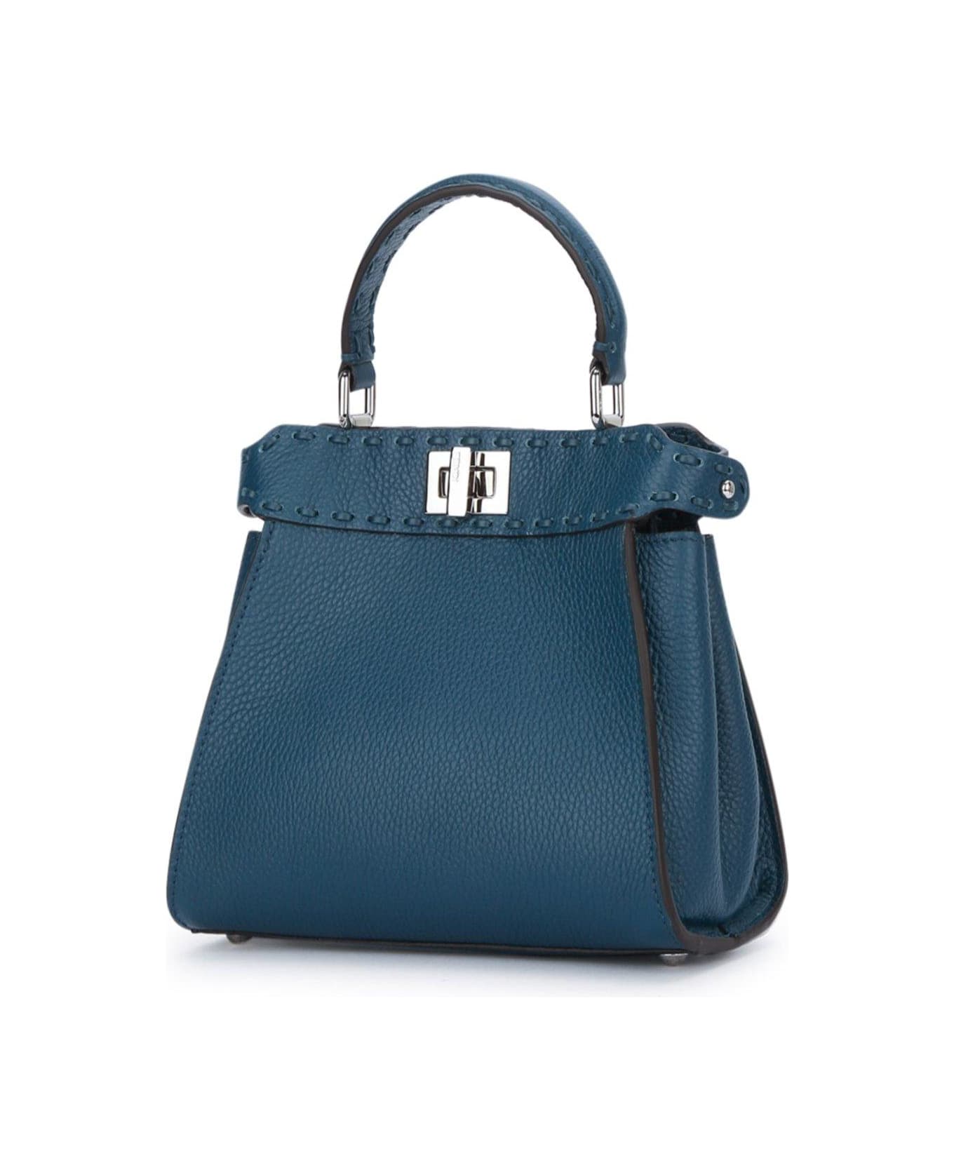 Fendi Peekaboo Mini Tote Bag - PAVONE+PALLADIO