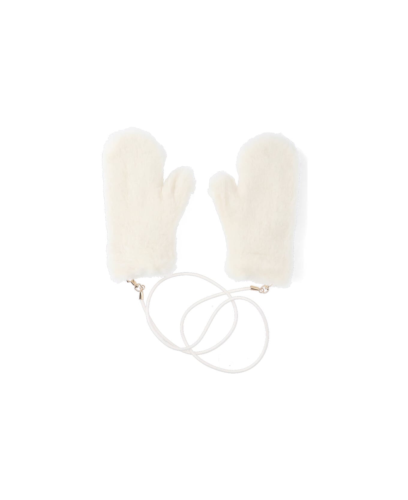 Max Mara Teddy Gloves - White 手袋