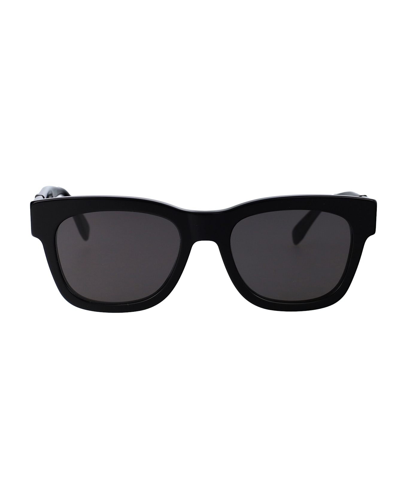 Fendi Eyewear Fendi Diagonal Sunglasses - 01A SHINY BLACK / SMOKE