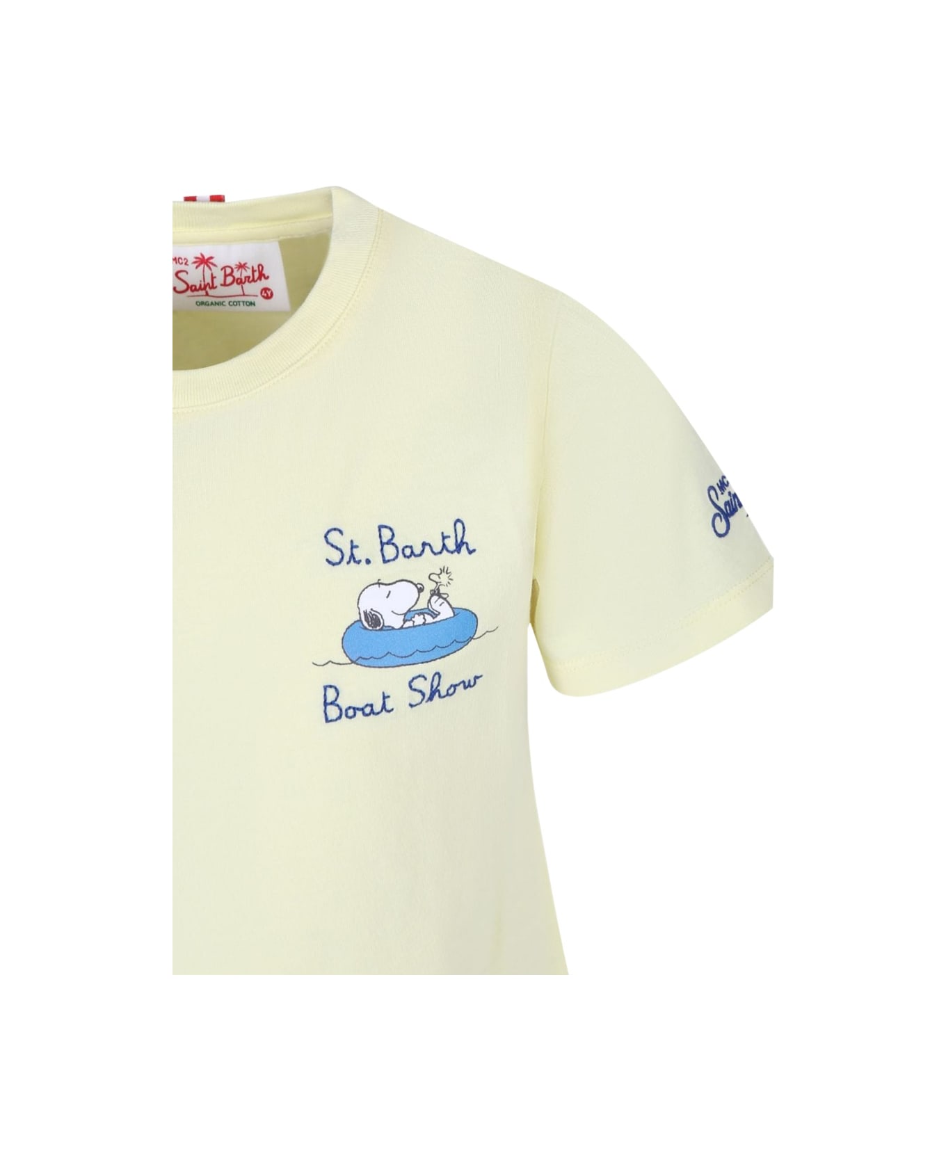 MC2 Saint Barth Tshirt Boy - Snoopy Sb Boat 92 Emb - YELLOW