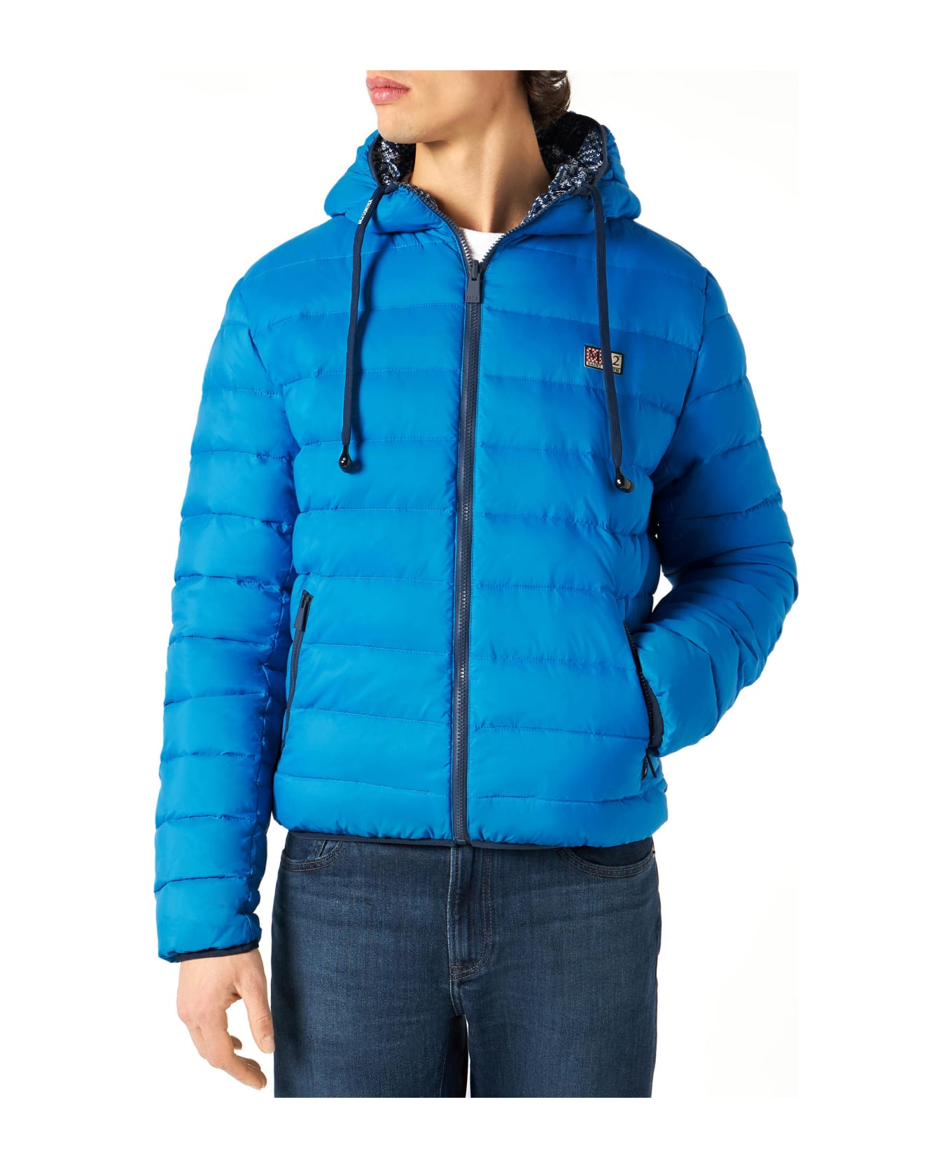 MC2 Saint Barth Man Double Face Down Jacket Courchevel - BLUE