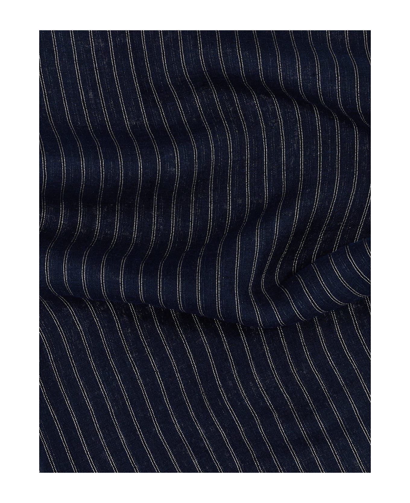 Brunello Cucinelli Lurex Stripe Scarf - Blue