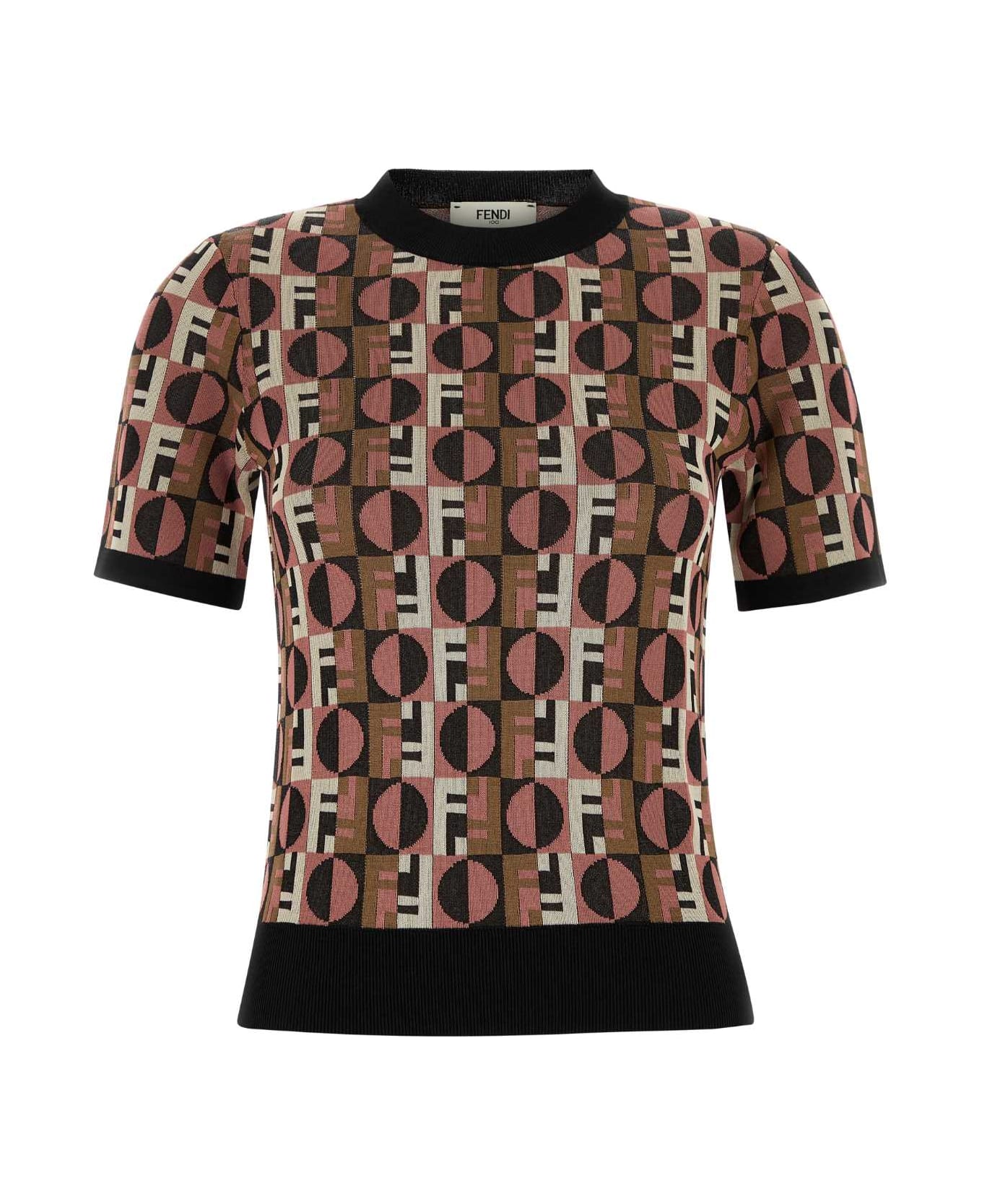 Fendi Optical Viscose T-shirt - Pink