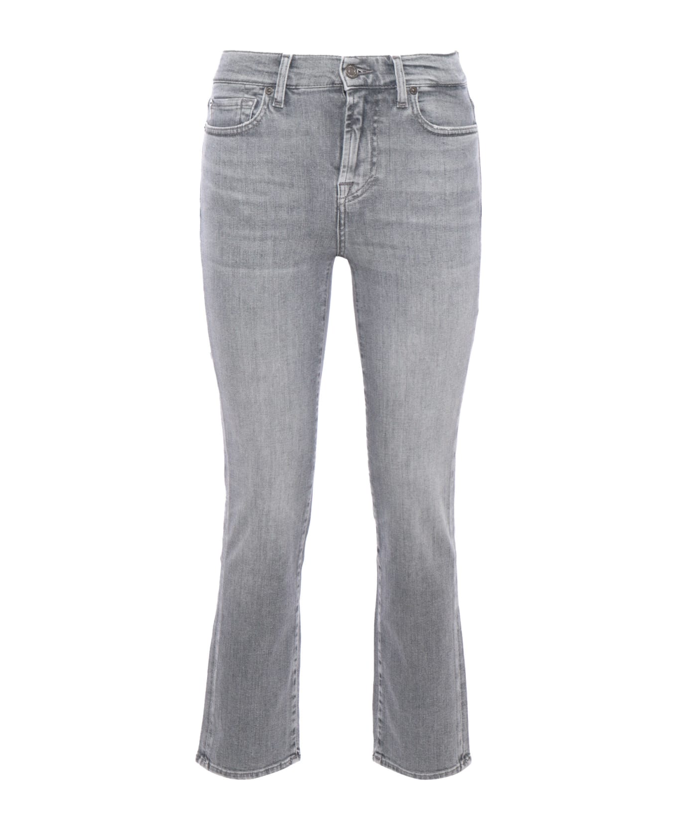 7 For All Mankind Cropped Women's Jeans. - GREY
