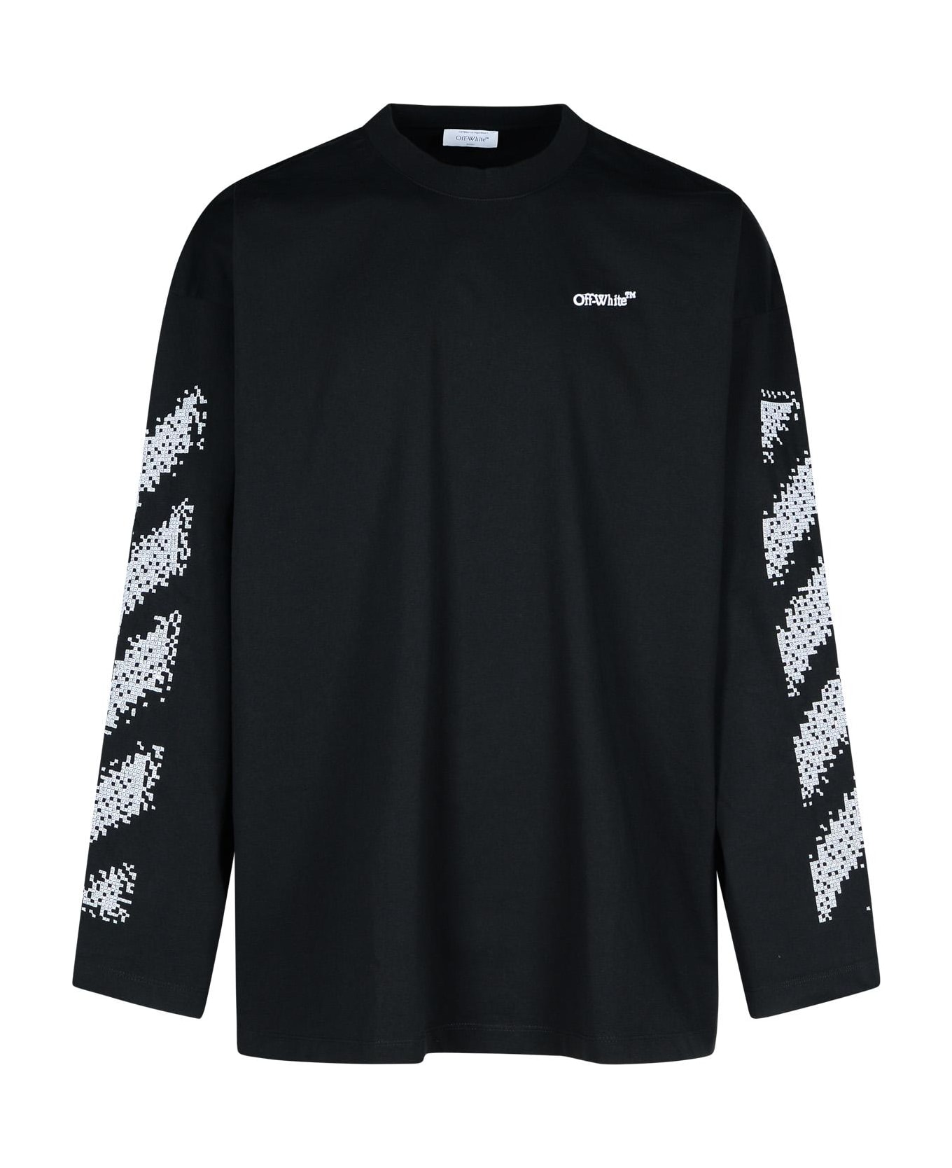 Off-White 'pixel' Black Cotton T-shirt - BLACK WHITE