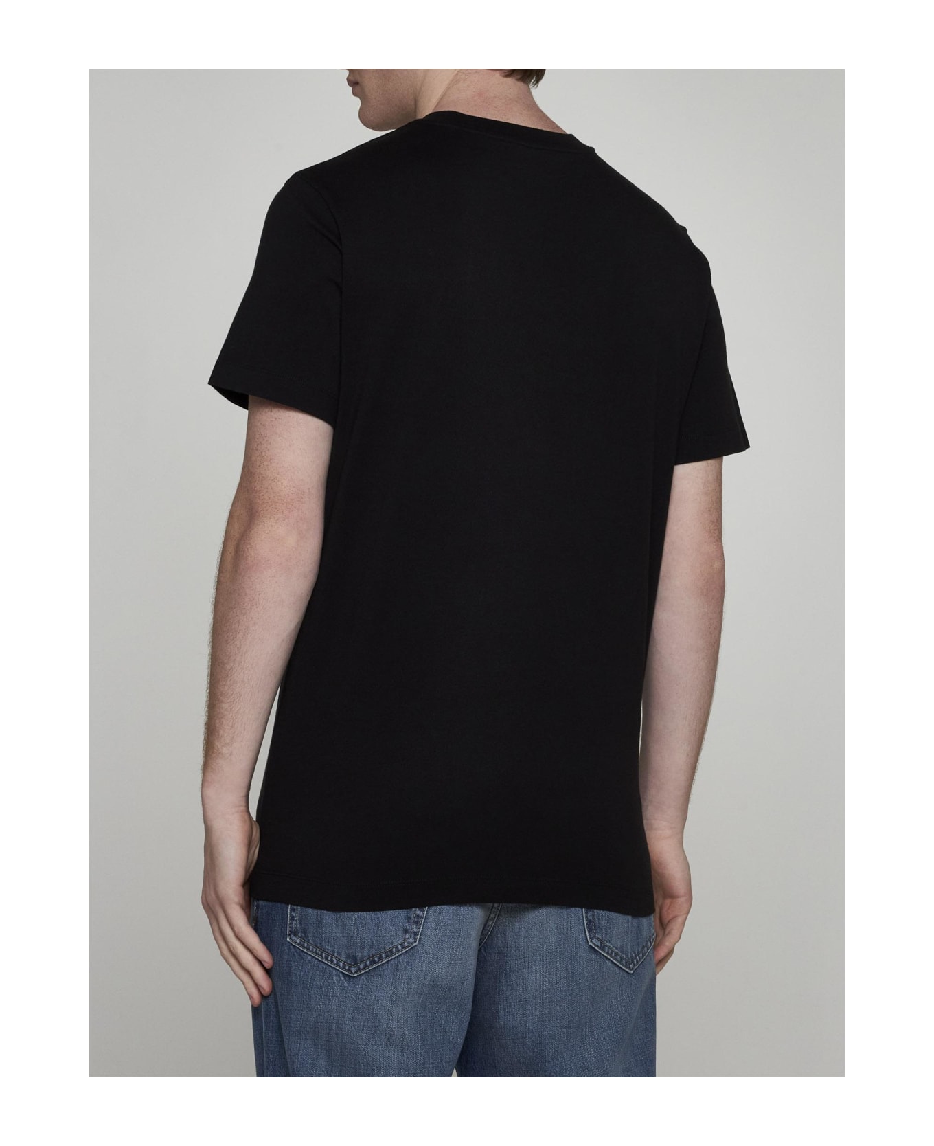 Moncler Logo-patch Cotton T-shirt - Nero