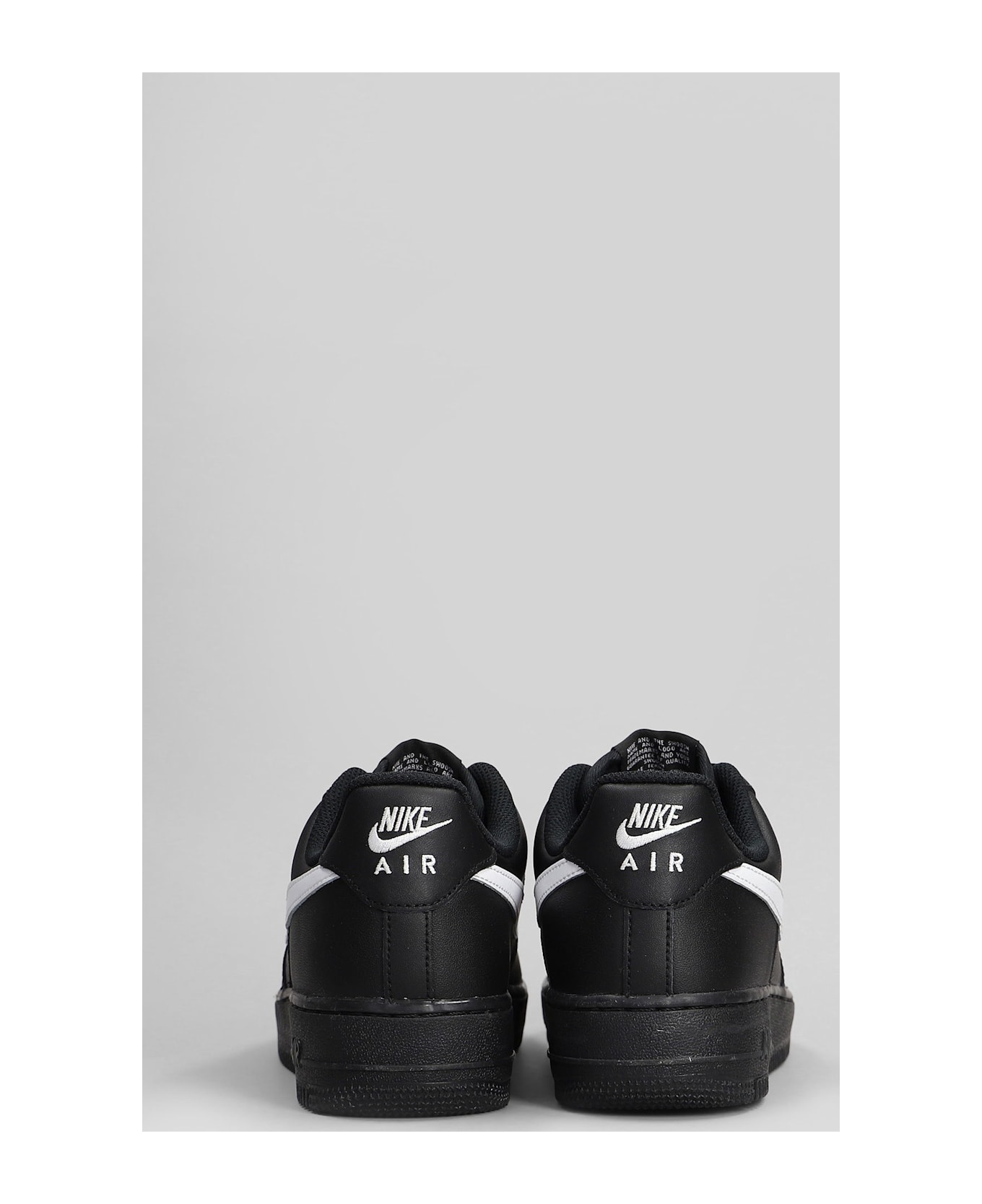 Nike Air Force 1 07 Sneakers In Black Leather - black