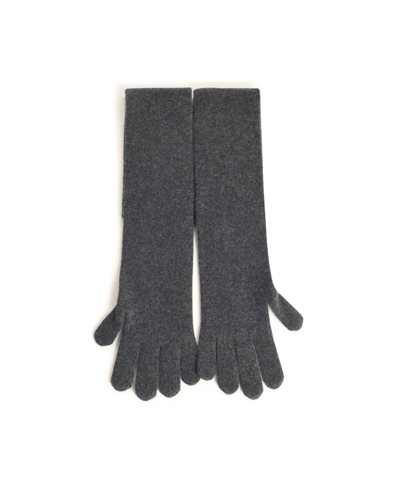 Max Mara 'timor' Grey Cashmere Gloves - Grey