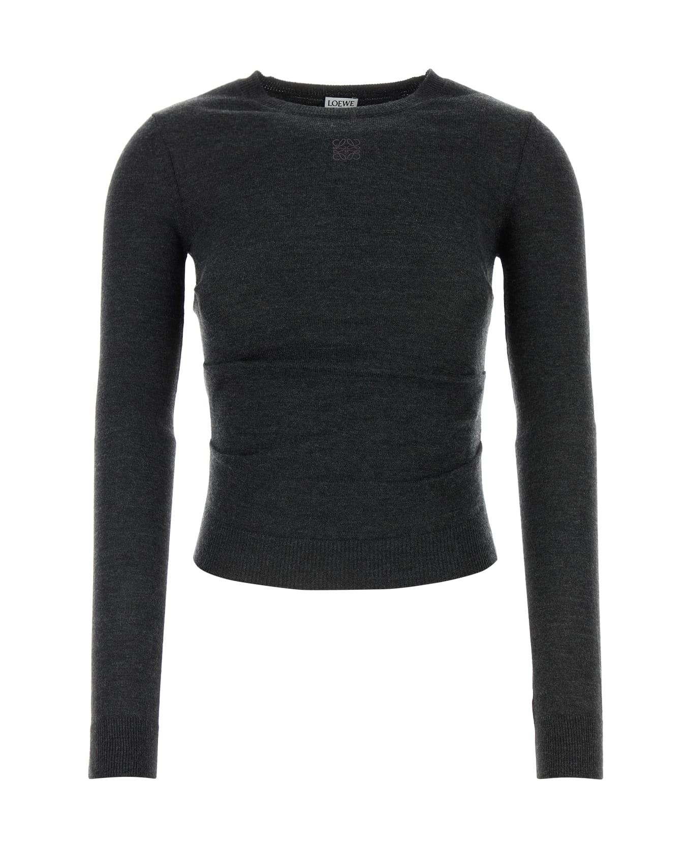 Loewe Draped Sweater - ANTHRACITE