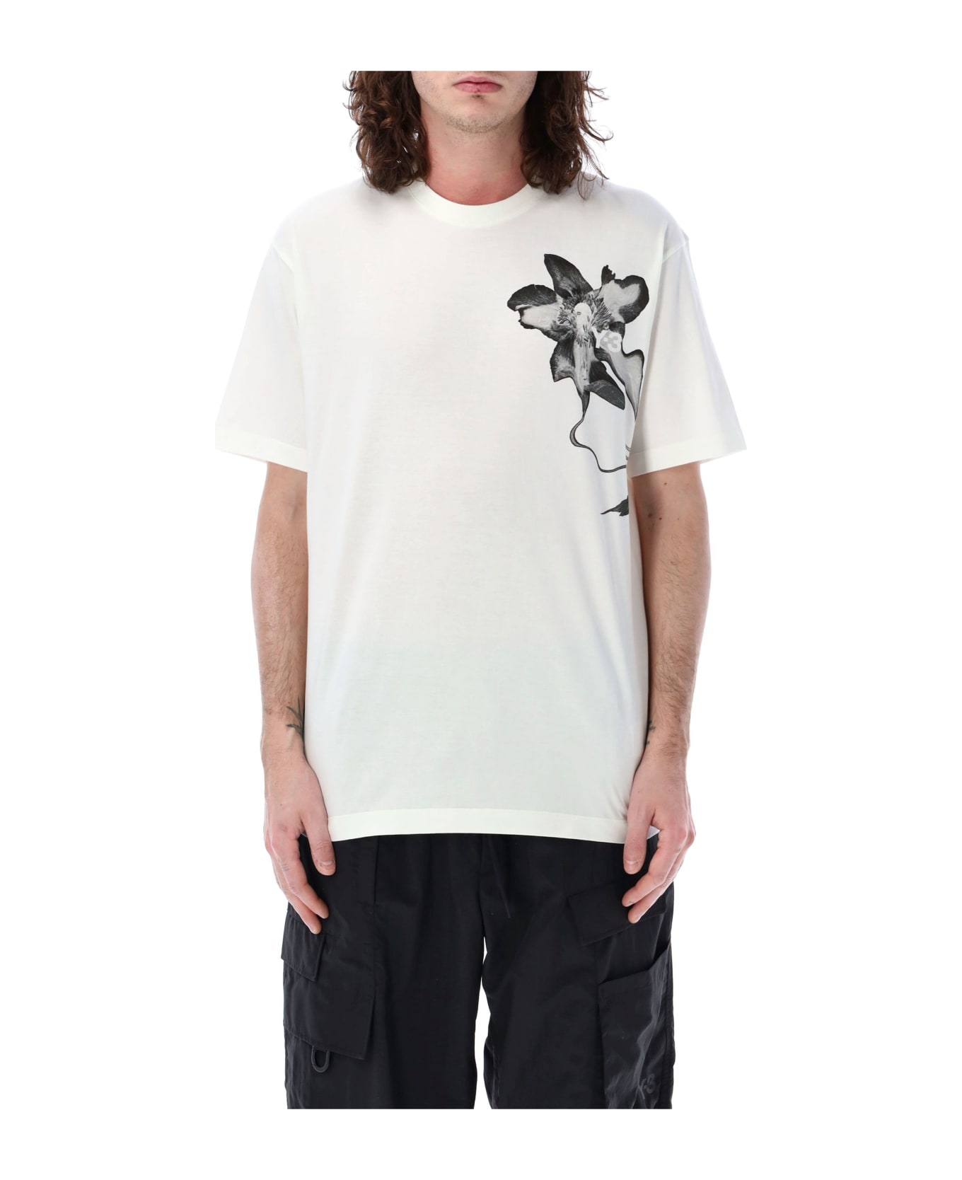 Y-3 Graphic Print T-shirt - WHITE Tシャツ