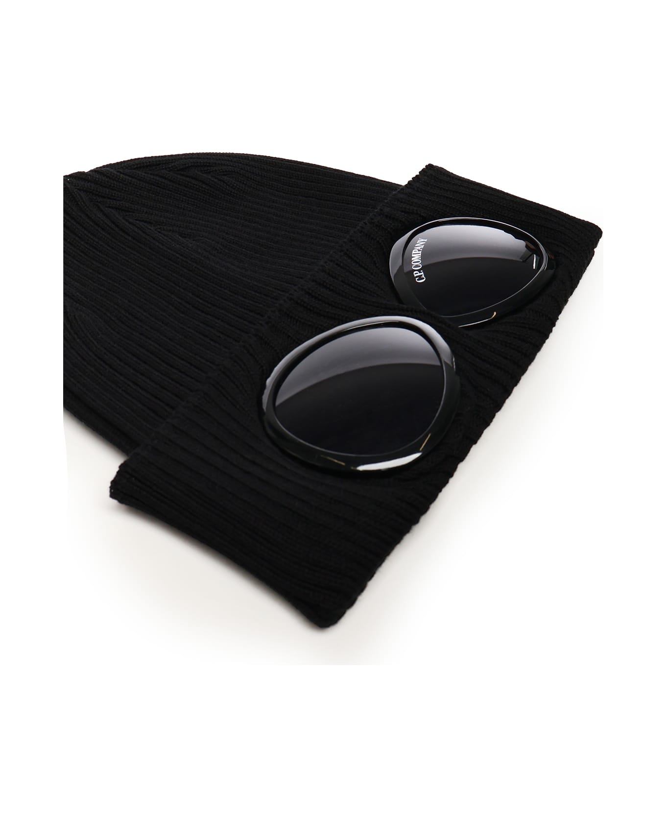 C.P. Company Black Hat With Logo - Black