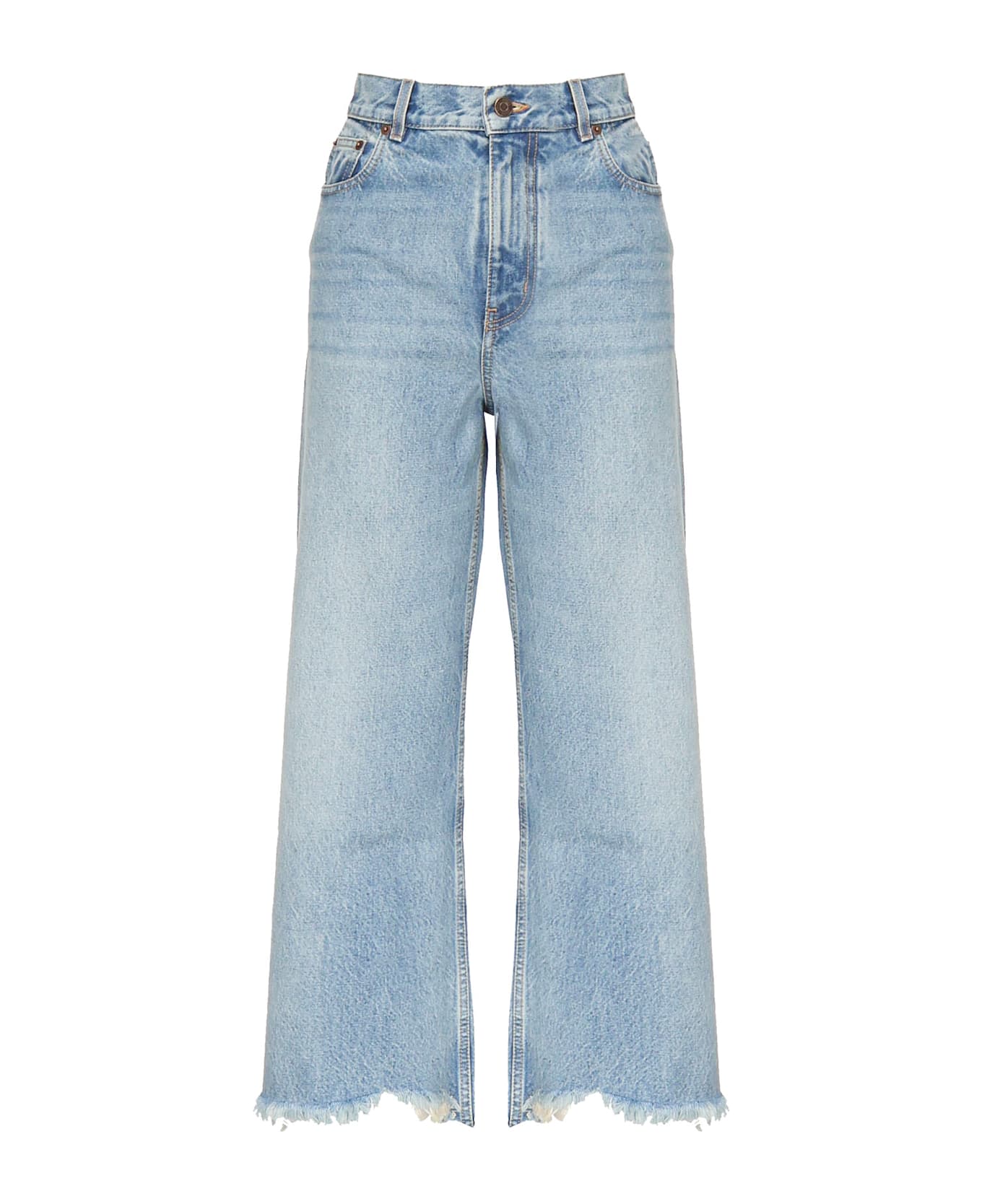 Chloé Cropped Denim Jeans - Blue