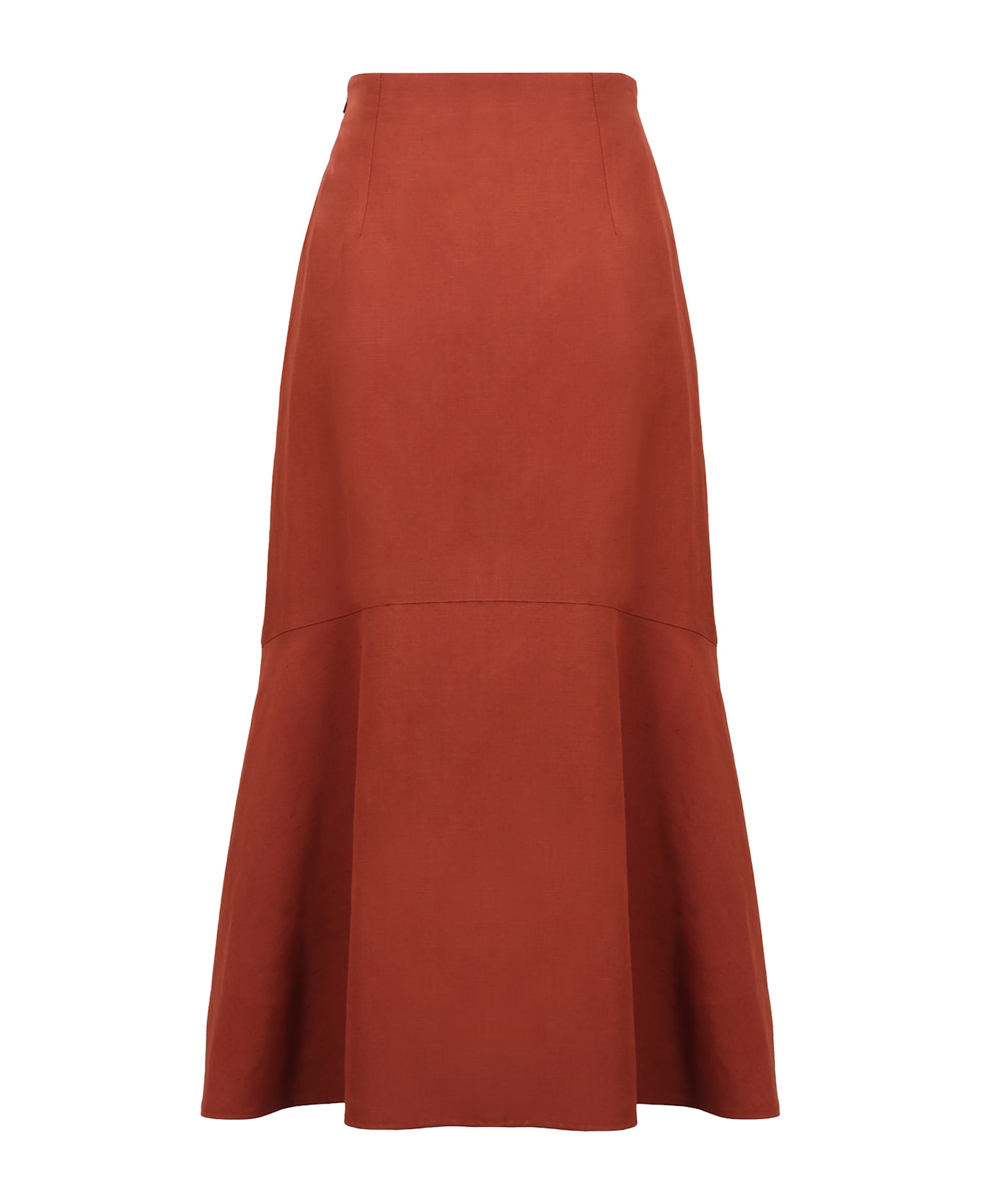Agnona A-line Midi Skirt - red