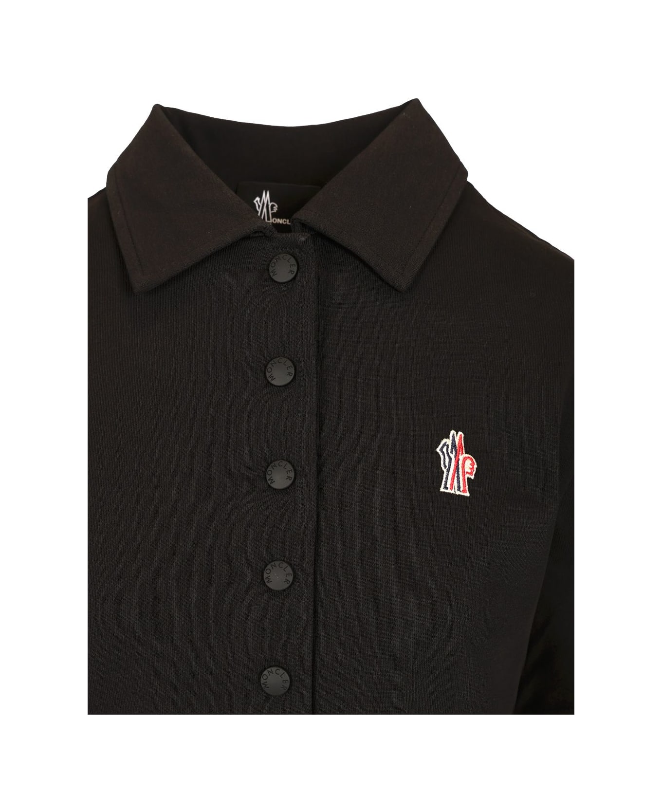 Moncler Grenoble Polo Shirt With Logo - Black ポロシャツ
