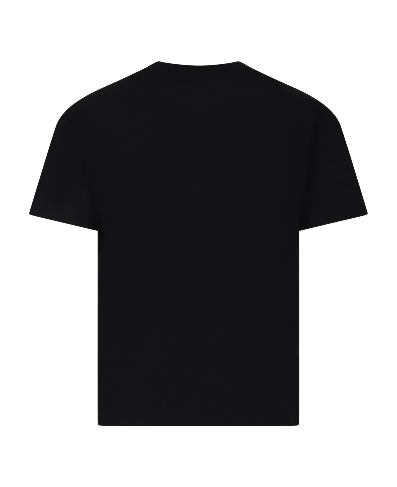 MSGM White T-shirt For Boy With Logo - Black Tシャツ＆ポロシャツ