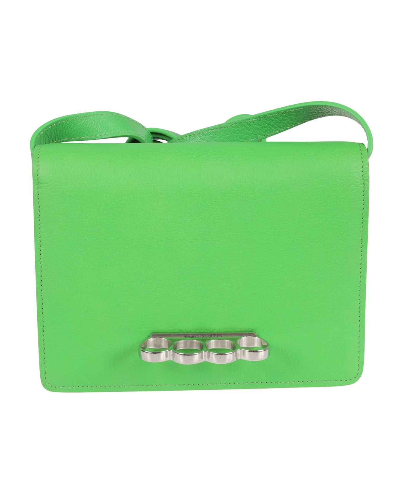 Alexander McQueen The Four Ring Crossbody Bag - Acid Green
