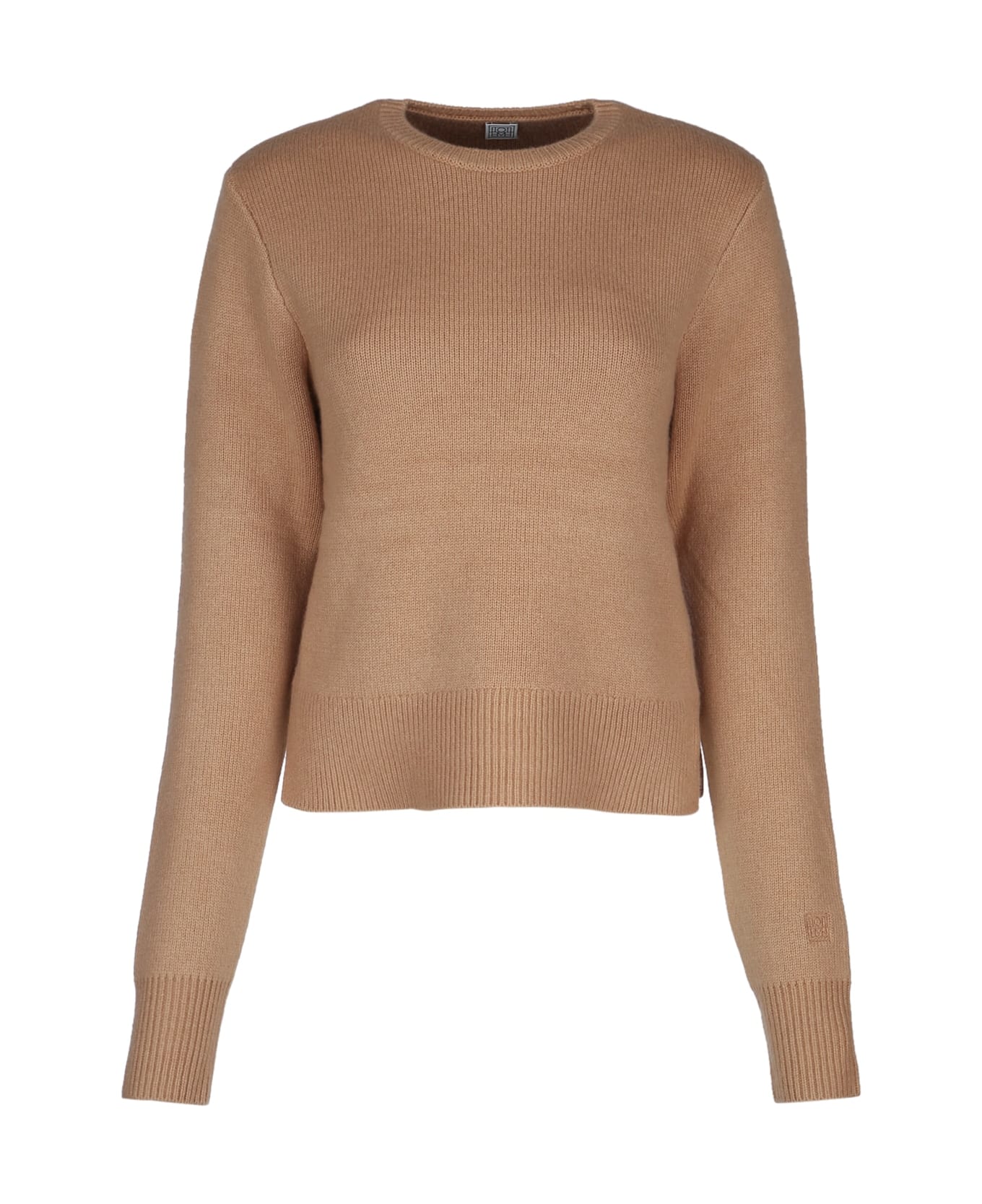 Totême Cropped Crew-neck Knit - CAMEL