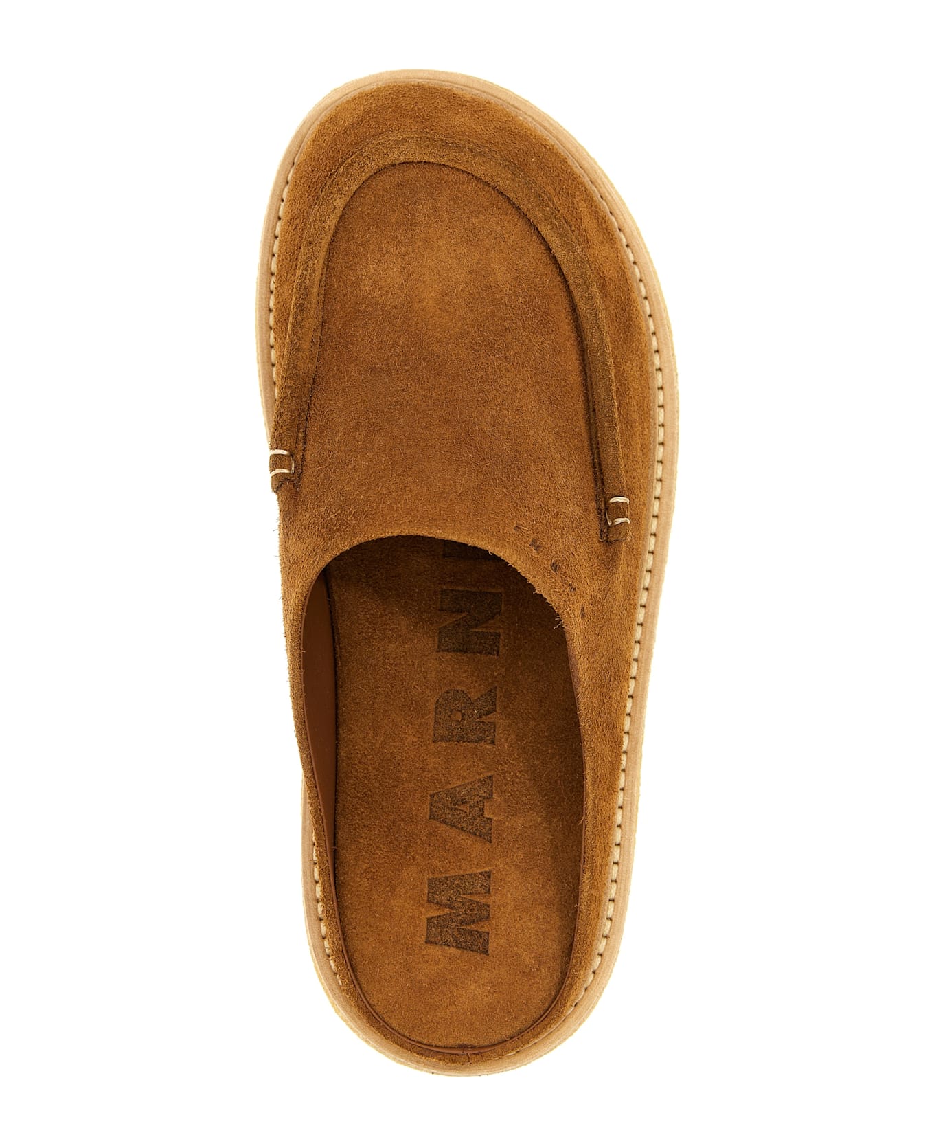 Marni Suede Sabot - Brown