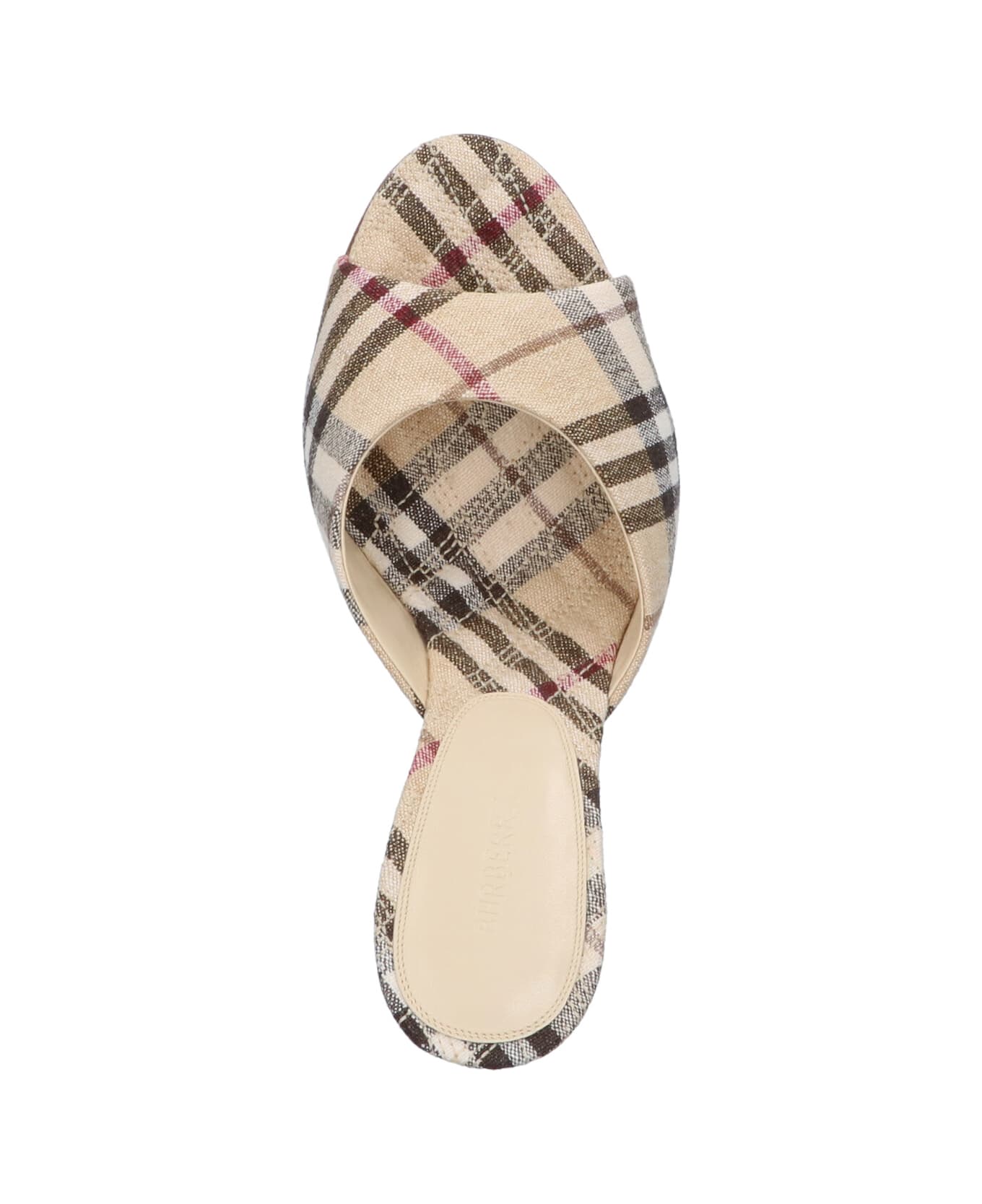 Burberry "check" Pumps Sandals - Beige