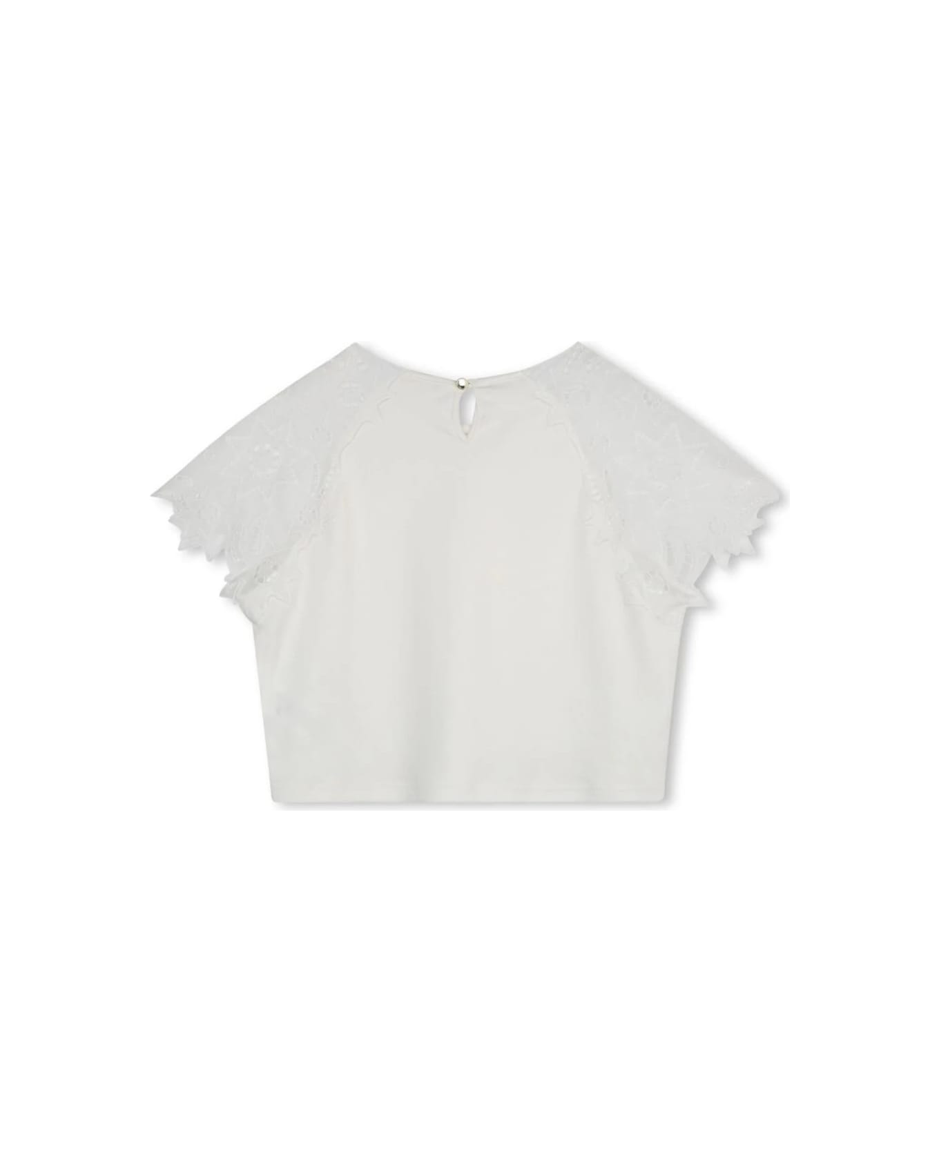 Chloé White Top With Guipure Lace - White トップス