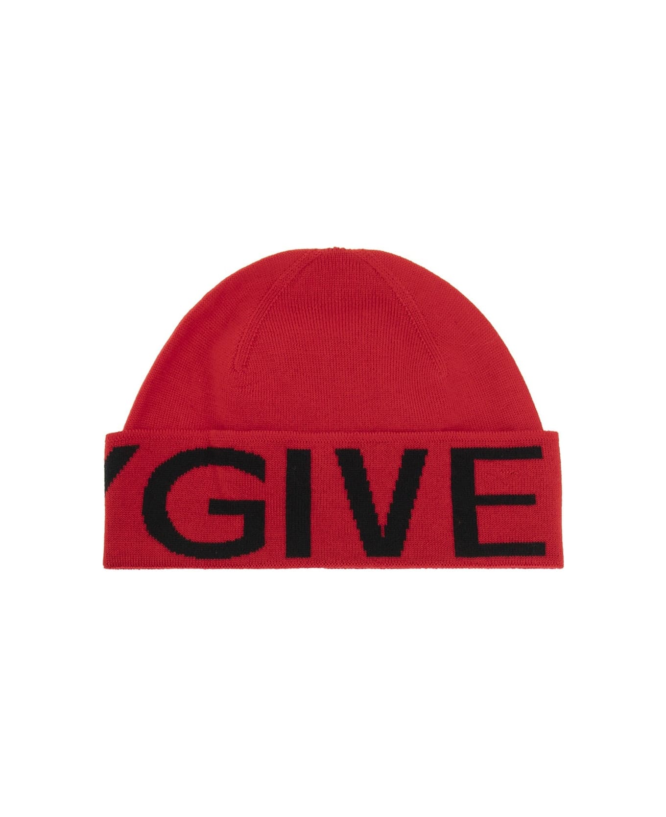 Givenchy Wool Logo Hat - Red
