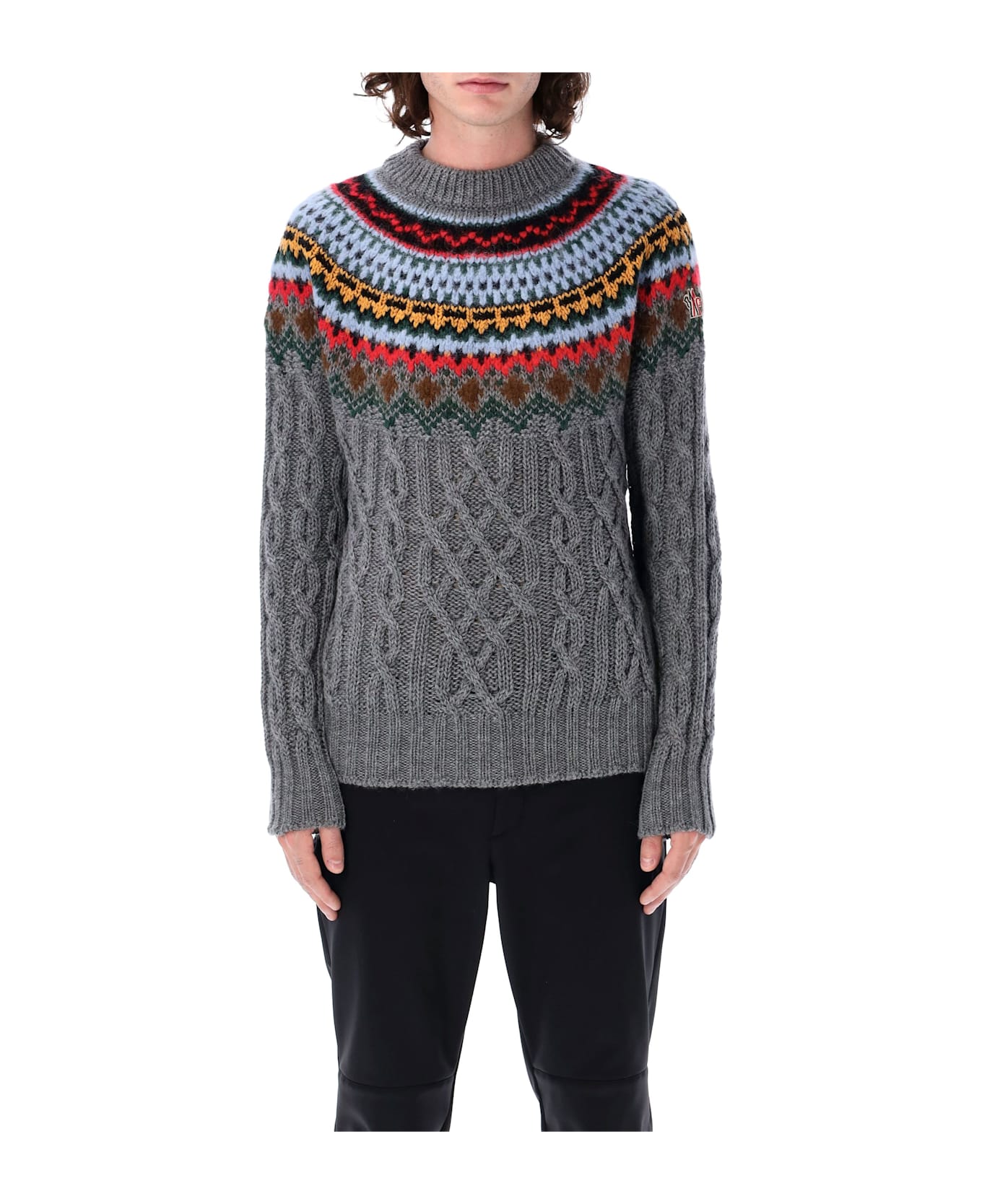 Moncler Grenoble Wool And Alpaca Sweater - GREY