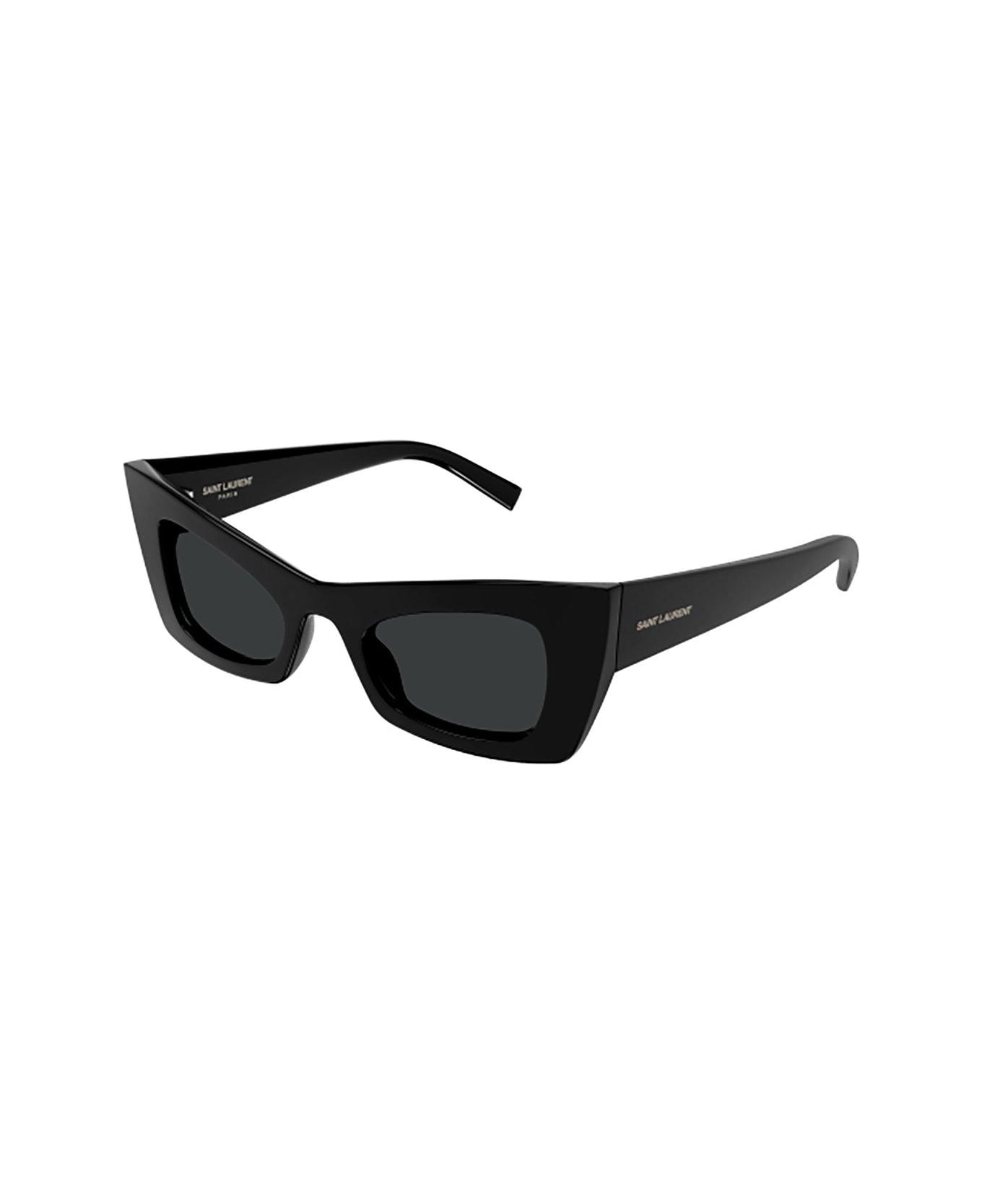 Saint Laurent Eyewear Rectangle-frame Sunglasses - 001-BLACK-BLACK-BLACK