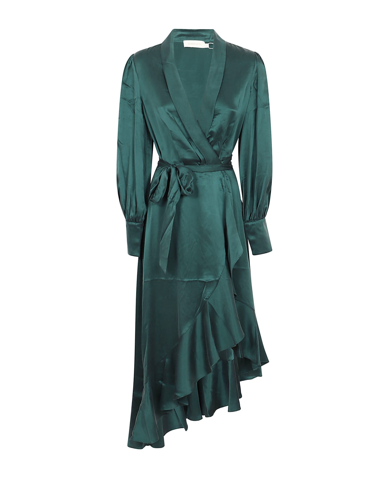 Zimmermann Silk Wrap Midi Dress - Jde Jade