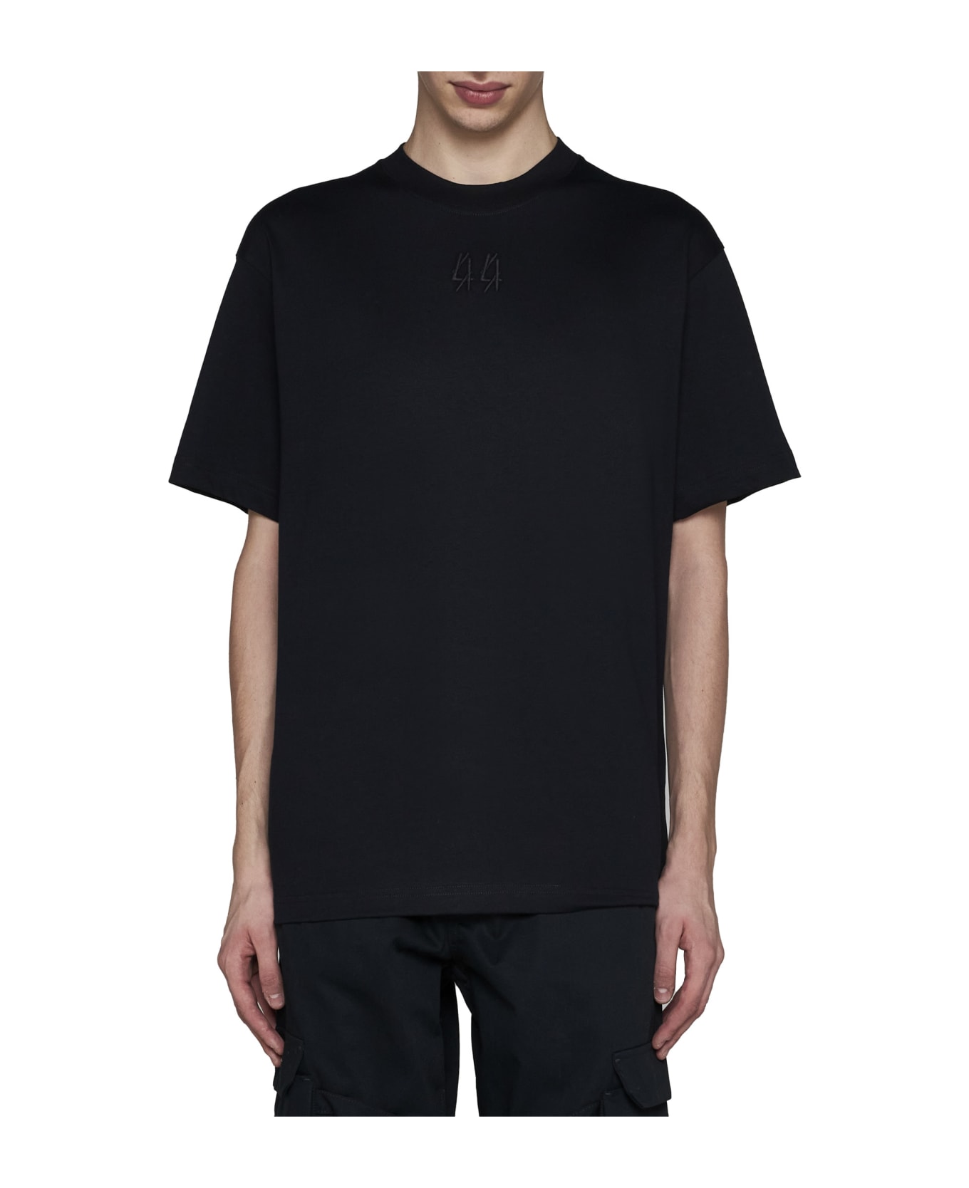 44 Label Group T-Shirt - Black+44 gaffer print シャツ