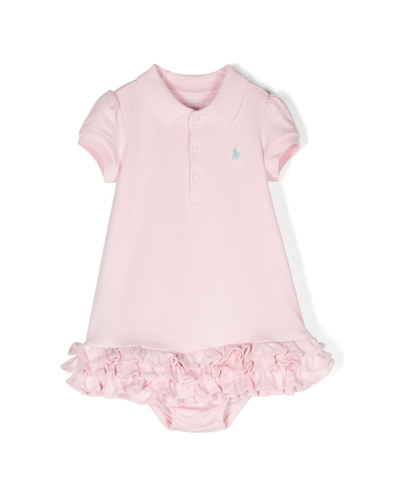 Polo Ralph Lauren Solid Ruffle-dresses-knit - Hint Of Pink