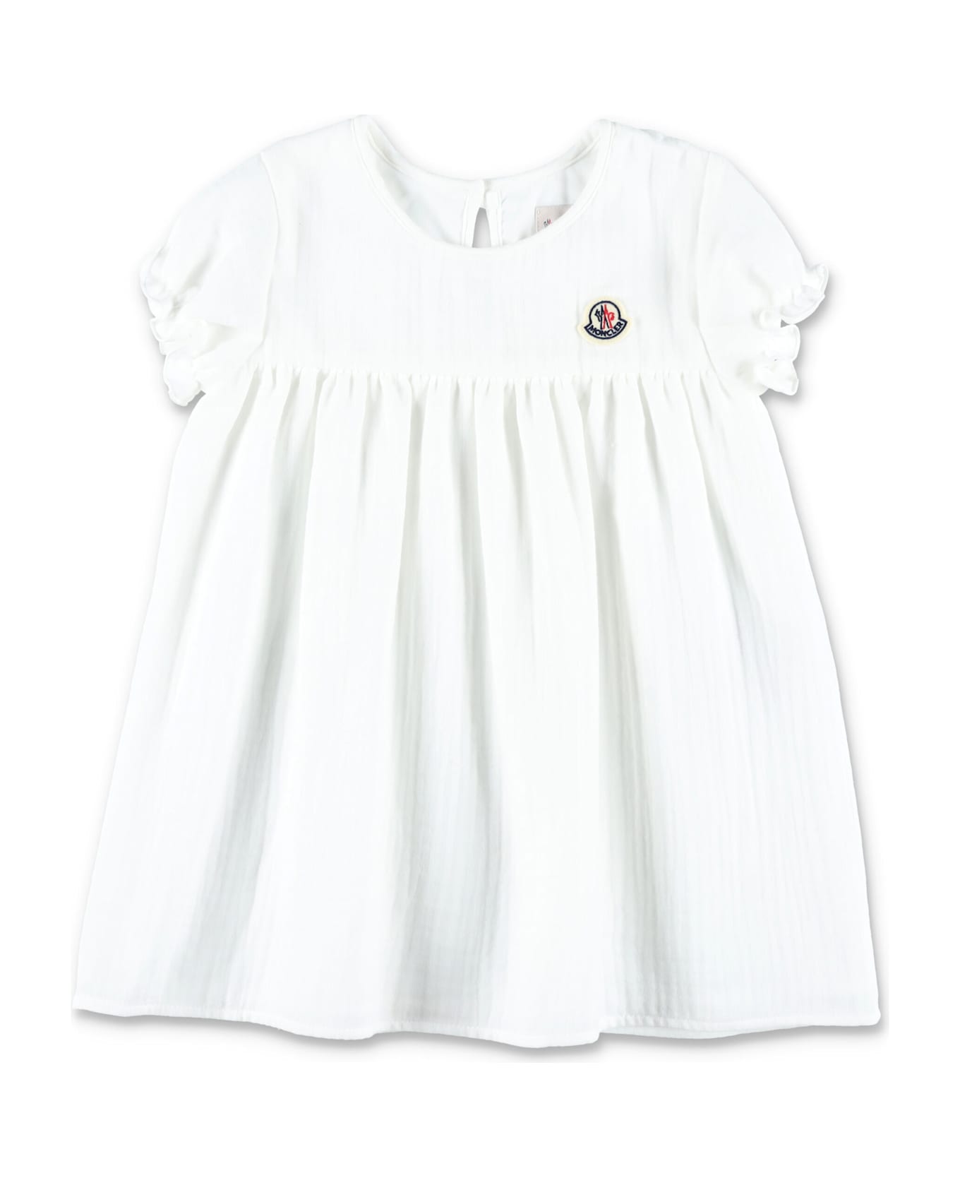 Moncler Kid - Cotton Dress - WHITE