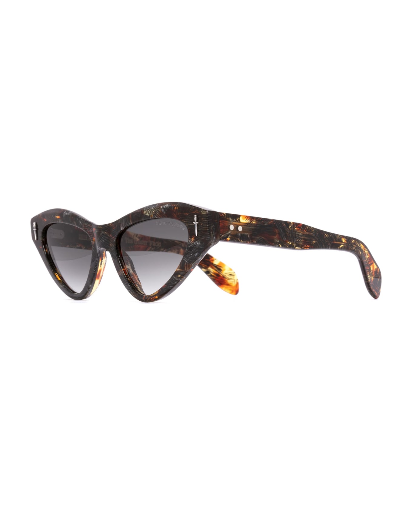 Cutler and Gross The Great Frog - Mini / Brush Stroke Sunglasses - brown