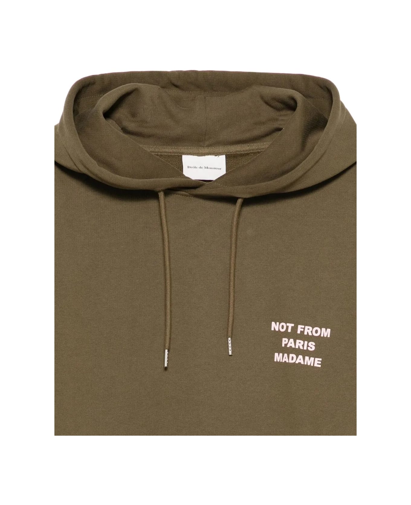 Drôle de Monsieur Le Hoodie Slogan - Kk Kaki