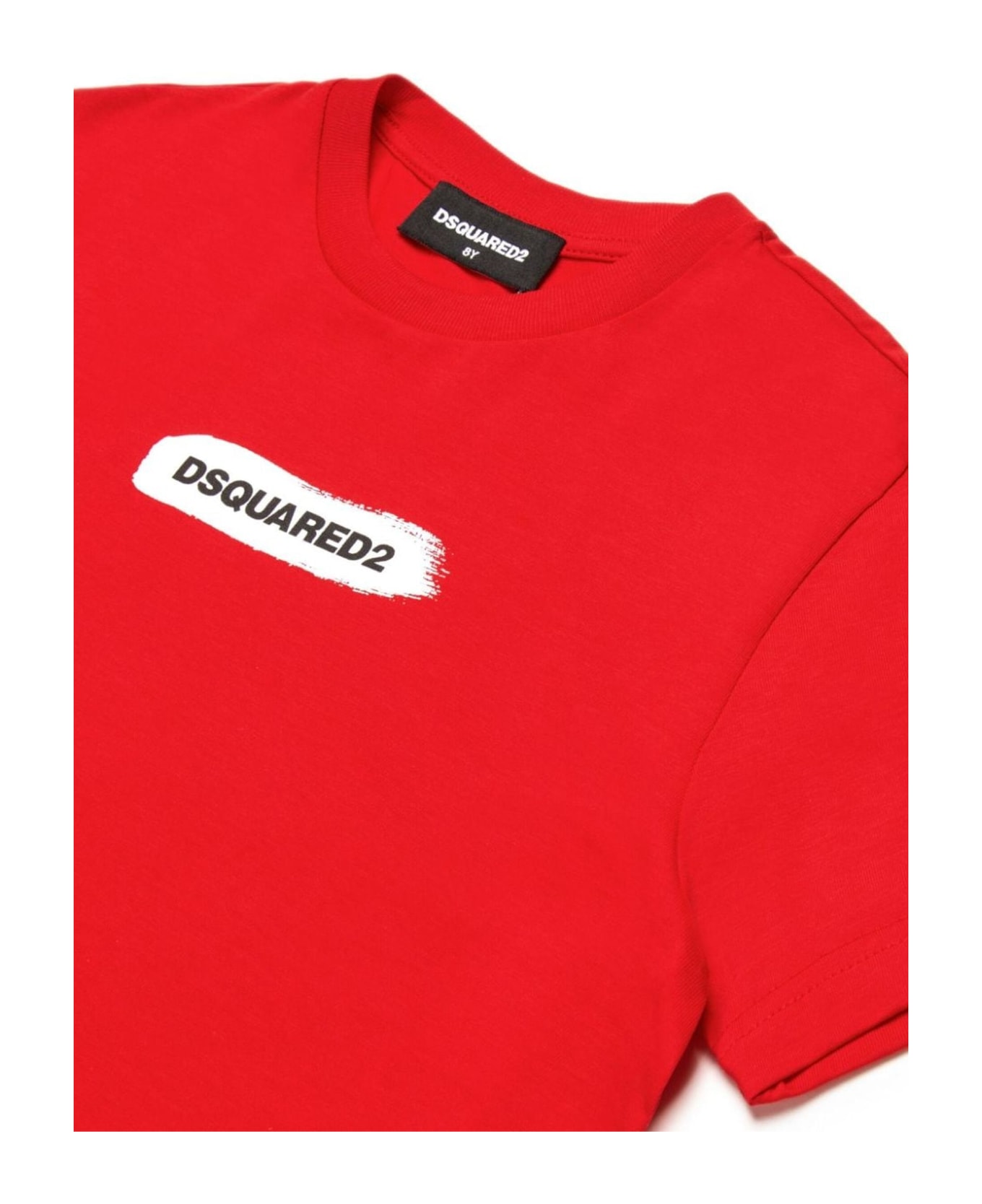 Dsquared2 Red Cotton T-shirt - Rosso Tシャツ＆ポロシャツ