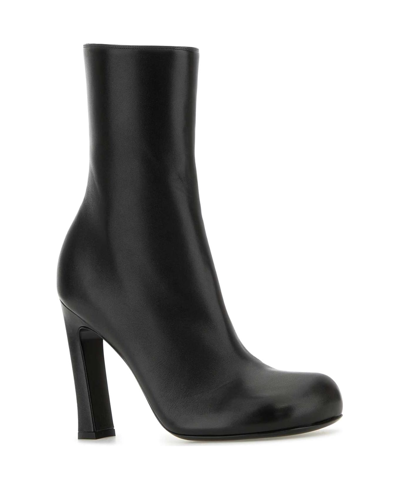 Bottega Veneta Black Leather Nico Ankle Boots - Black