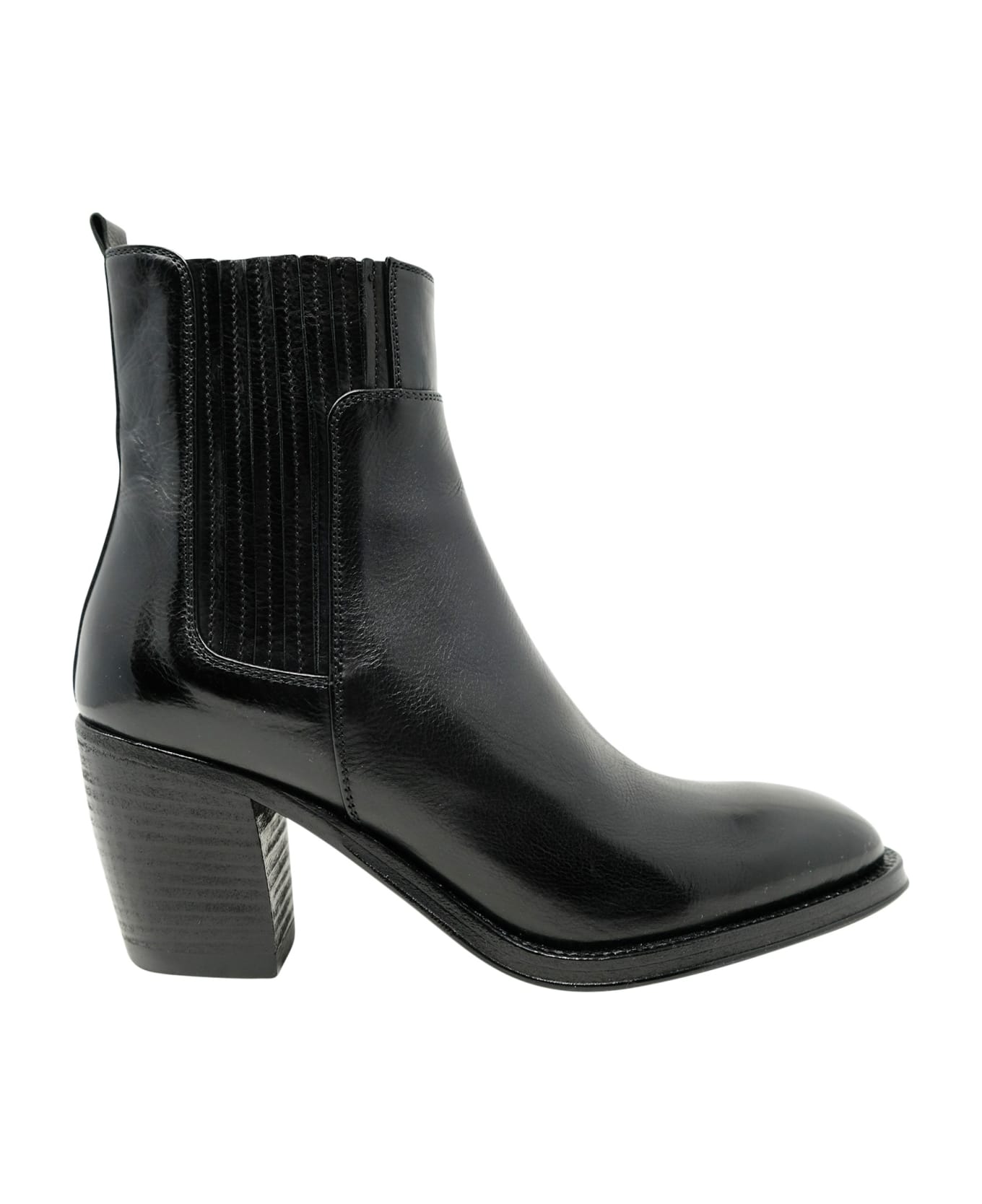 Alberto Fasciani Black Leather Ankle Boots