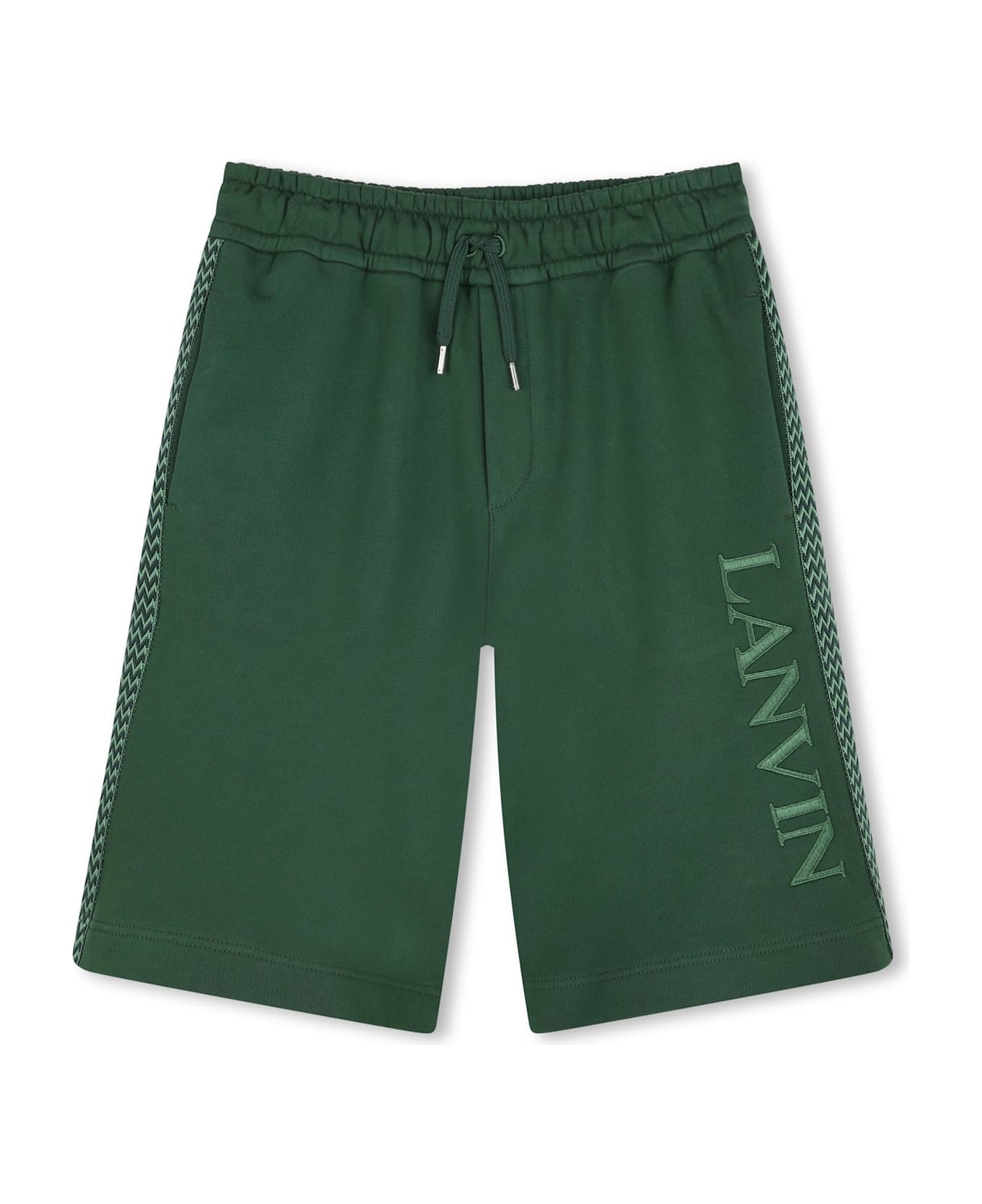 Lanvin Bermuda Shorts With Logo - Green